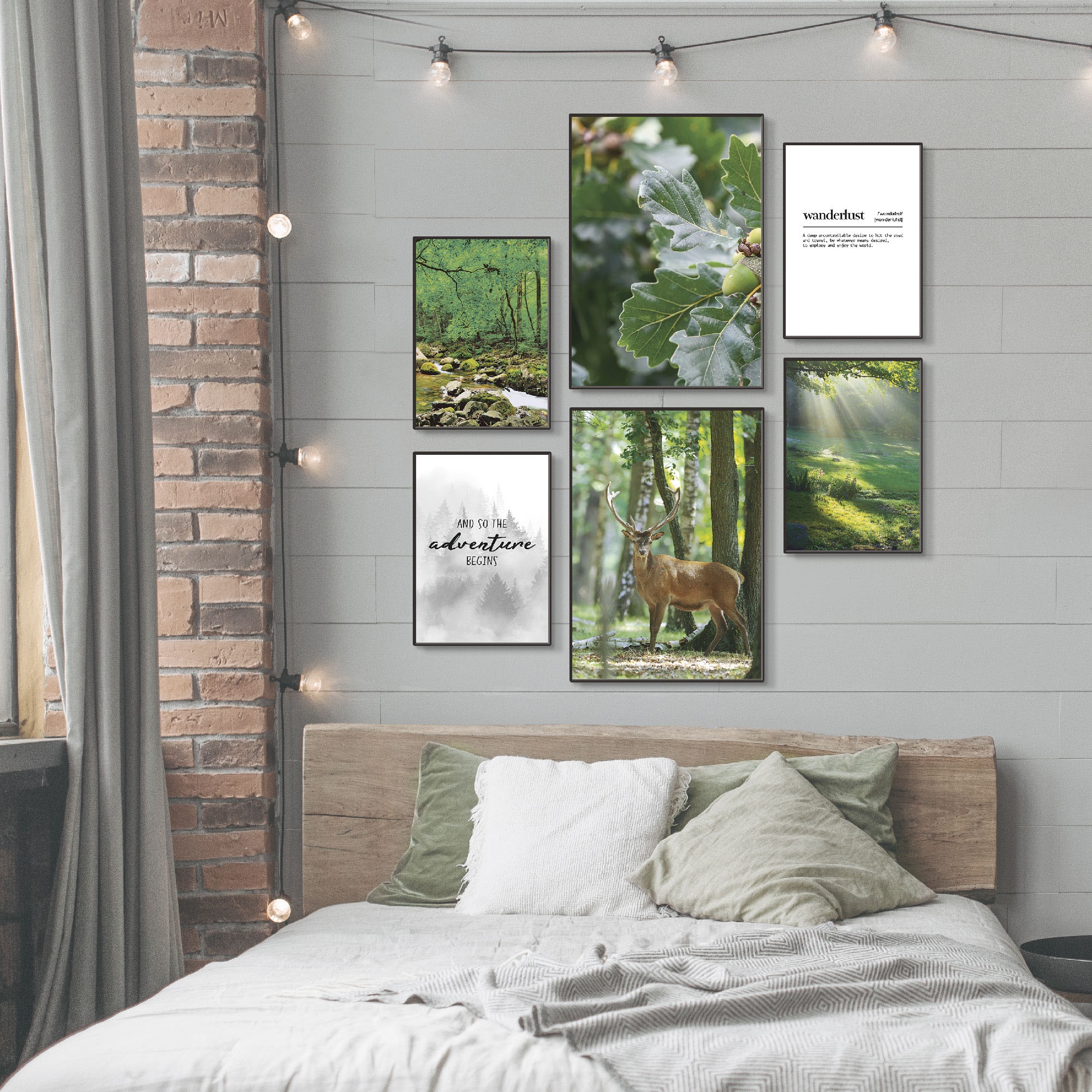 Artland Poster »Abendteuer & Wanderlust«, Wiesen & Baumbilder, (Set, 6 St.),  6er Set, 2xDIN A3 / 4xDIN A4, ohne Rahmen auf Raten kaufen