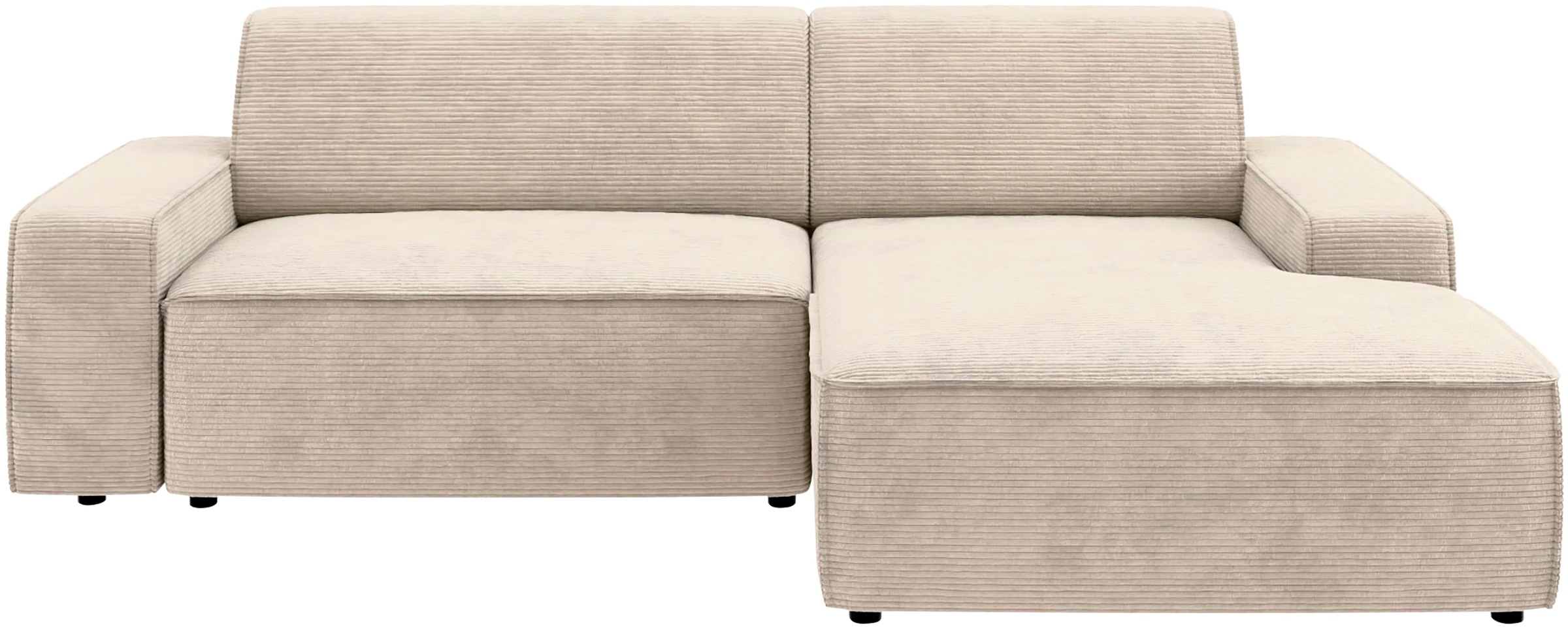 TRENDMANUFAKTUR Ecksofa »Graz, wahlweise mit Sitzvorschub und Bettkasten, L-Form, Breite 246 cm«, in Cord-, haustierfreundlichem LEO Struktur- oder LUMOS-3D-Bezug