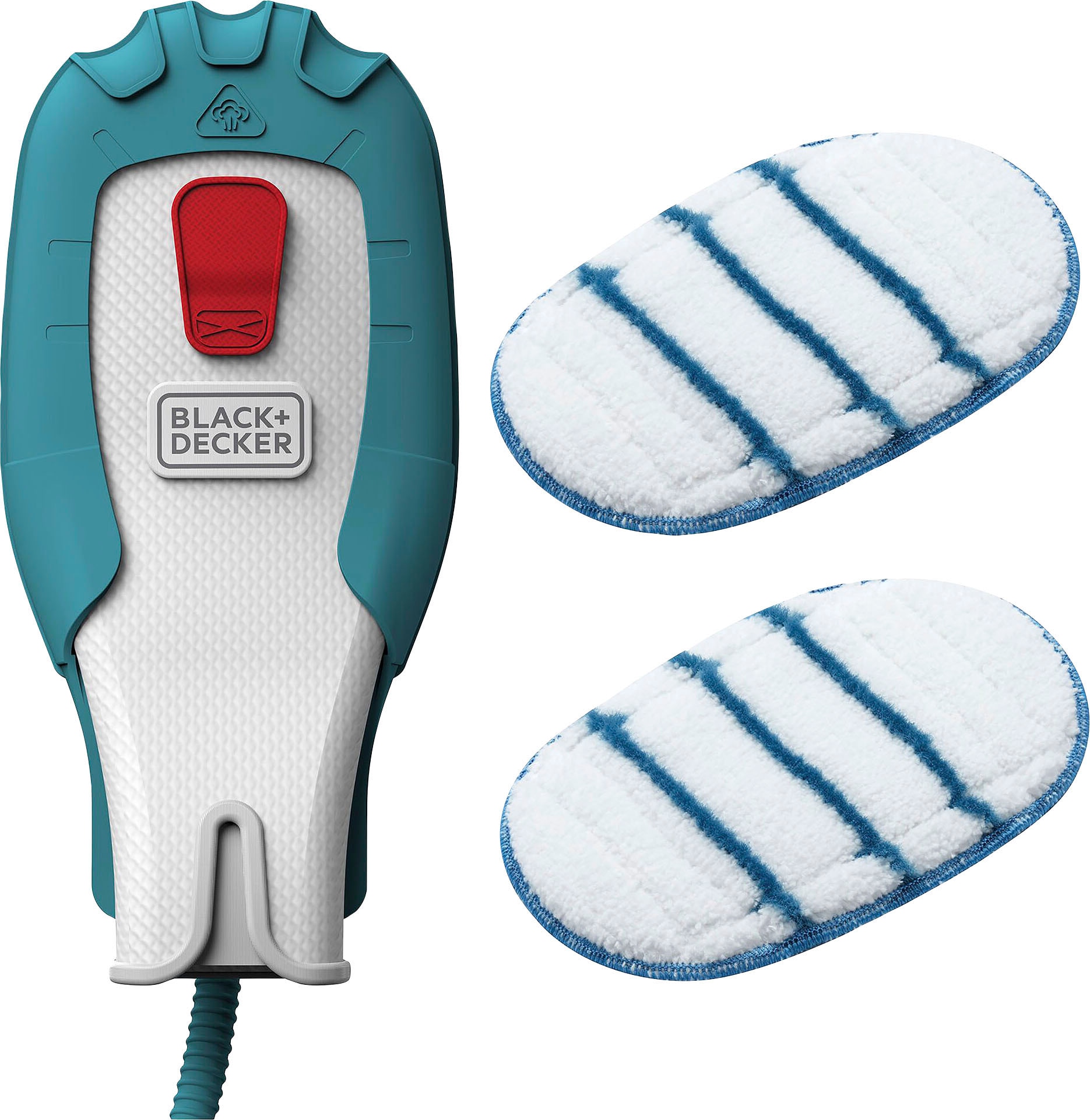 Black + Decker Wischbezug »Dampfhandschuh FSHSMGA-XJ«, Mikrofaser, 8,3 cm, für Steam Mitt FSH10SM, mit 1,5 m Schlauch und 2 Universalpads