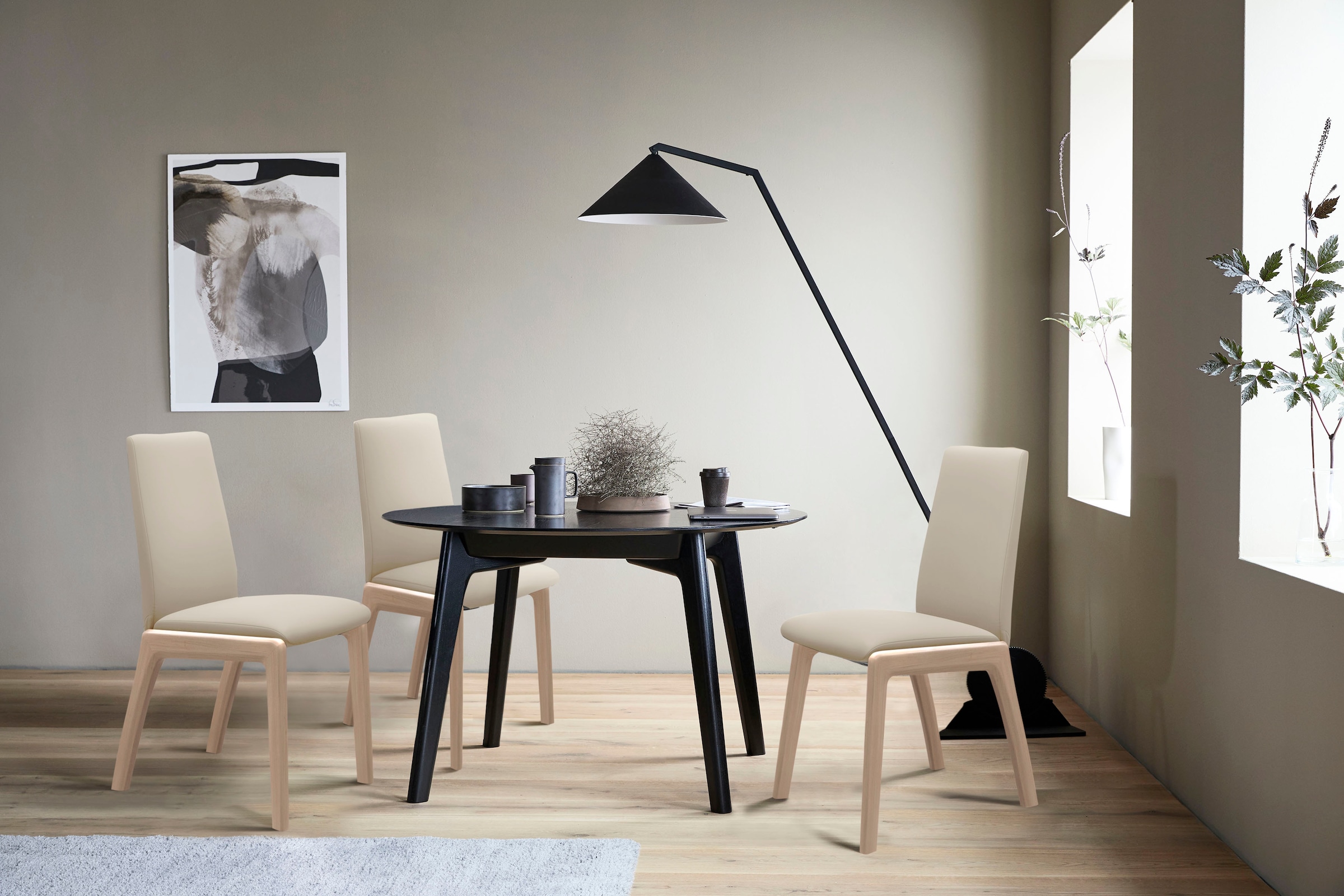 Stressless® Polsterstuhl »Laurel« () Low Back, Größe M, mit abgerundeten Be günstig online kaufen