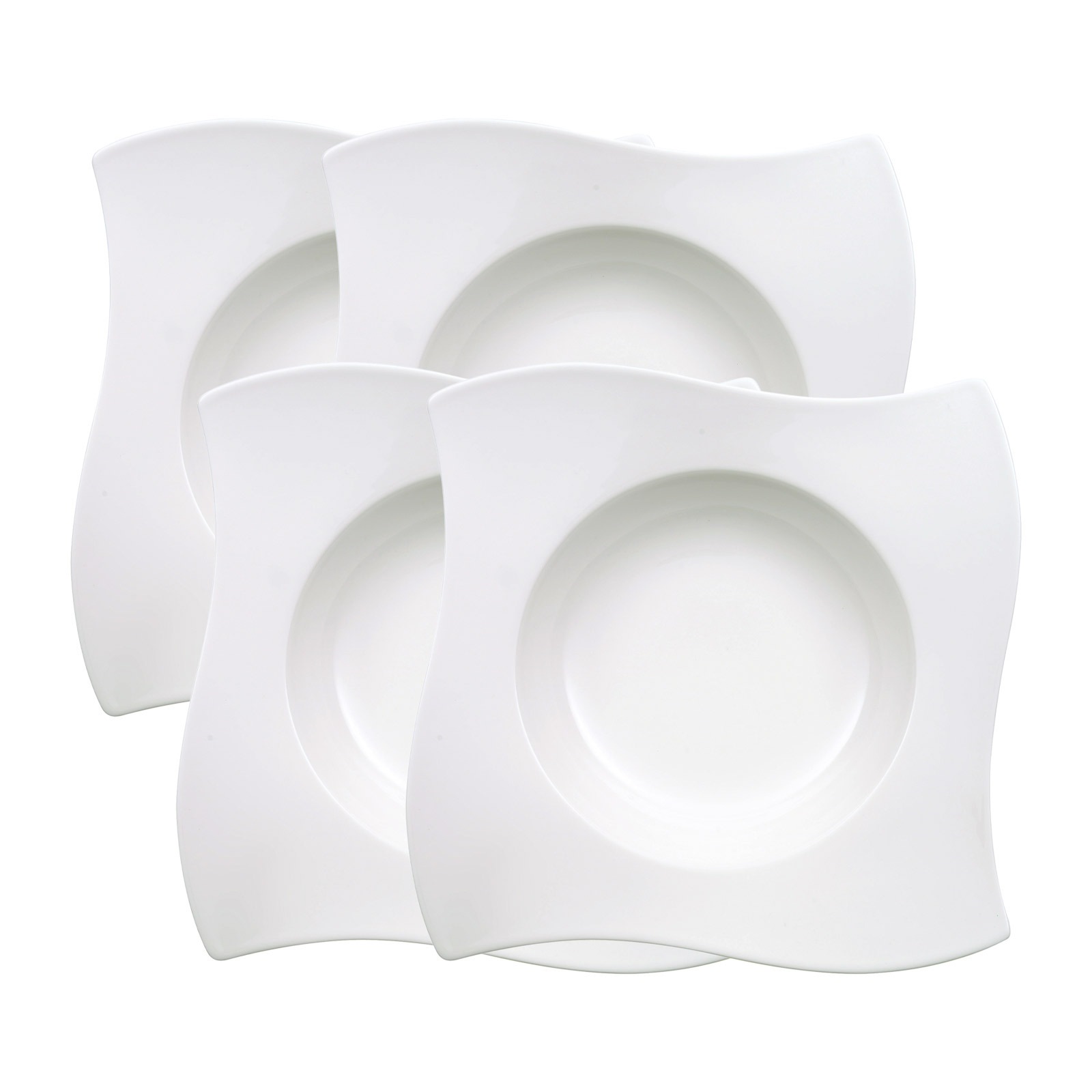Villeroy & Boch Pastateller »Pastateller NewWave 28 x 28 cm 4er Set weiß« günstig online kaufen