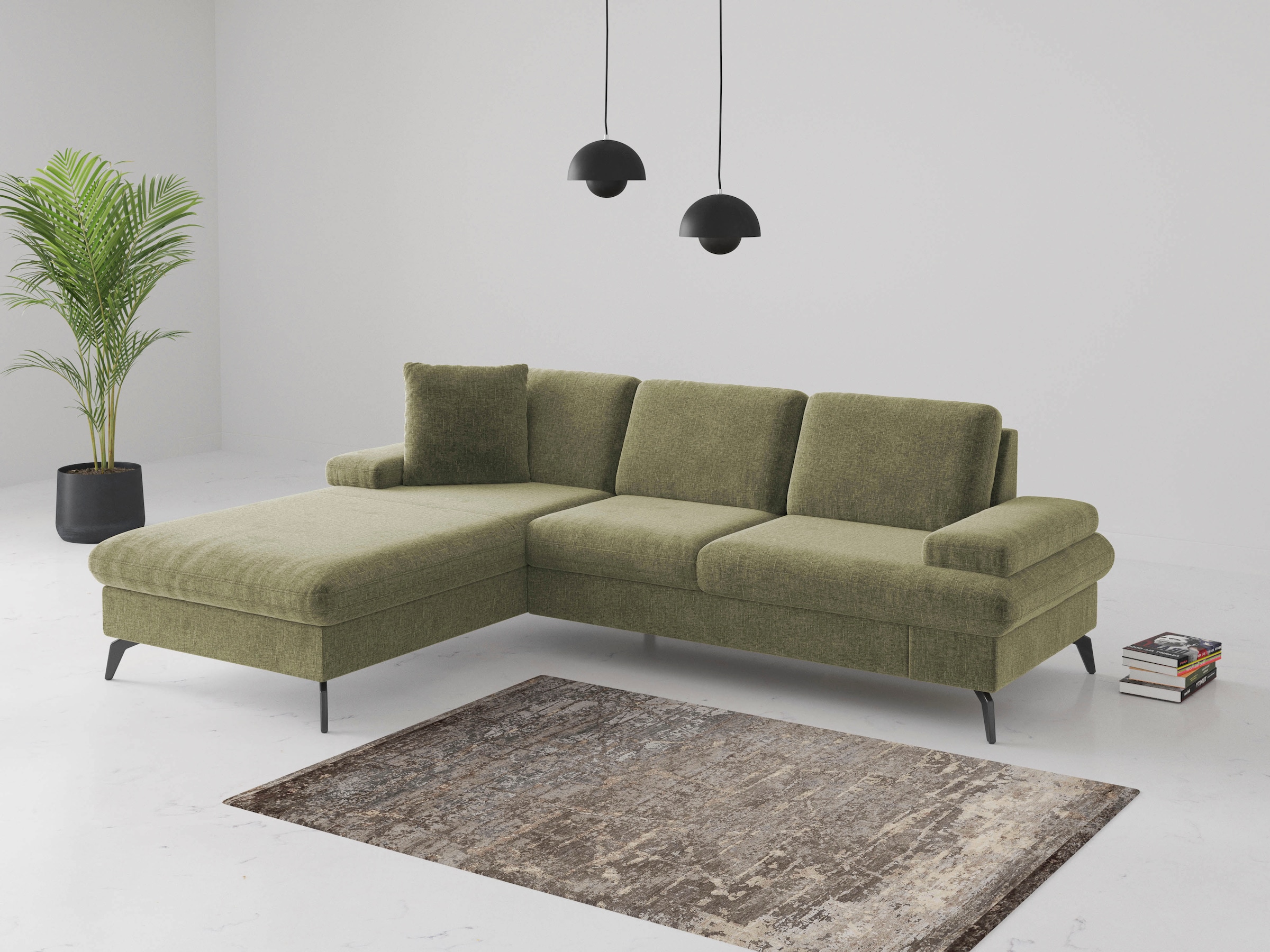 sit&more Ecksofa »Morris Jubi L-Form«, inkl. Armteilfunktion und 1 Zierkiss günstig online kaufen