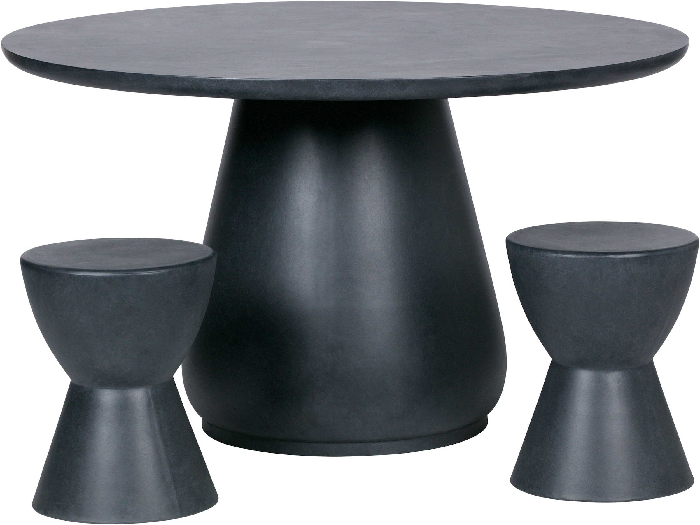 WOOOD Hocker »Dover aus Fiberclay mit Betonoptik und Sanduhr-Form Ø 35 x H 45 cm« Glasfaser-Ton-Verbund, Tragkraft 50 kg, Pfleiglicht