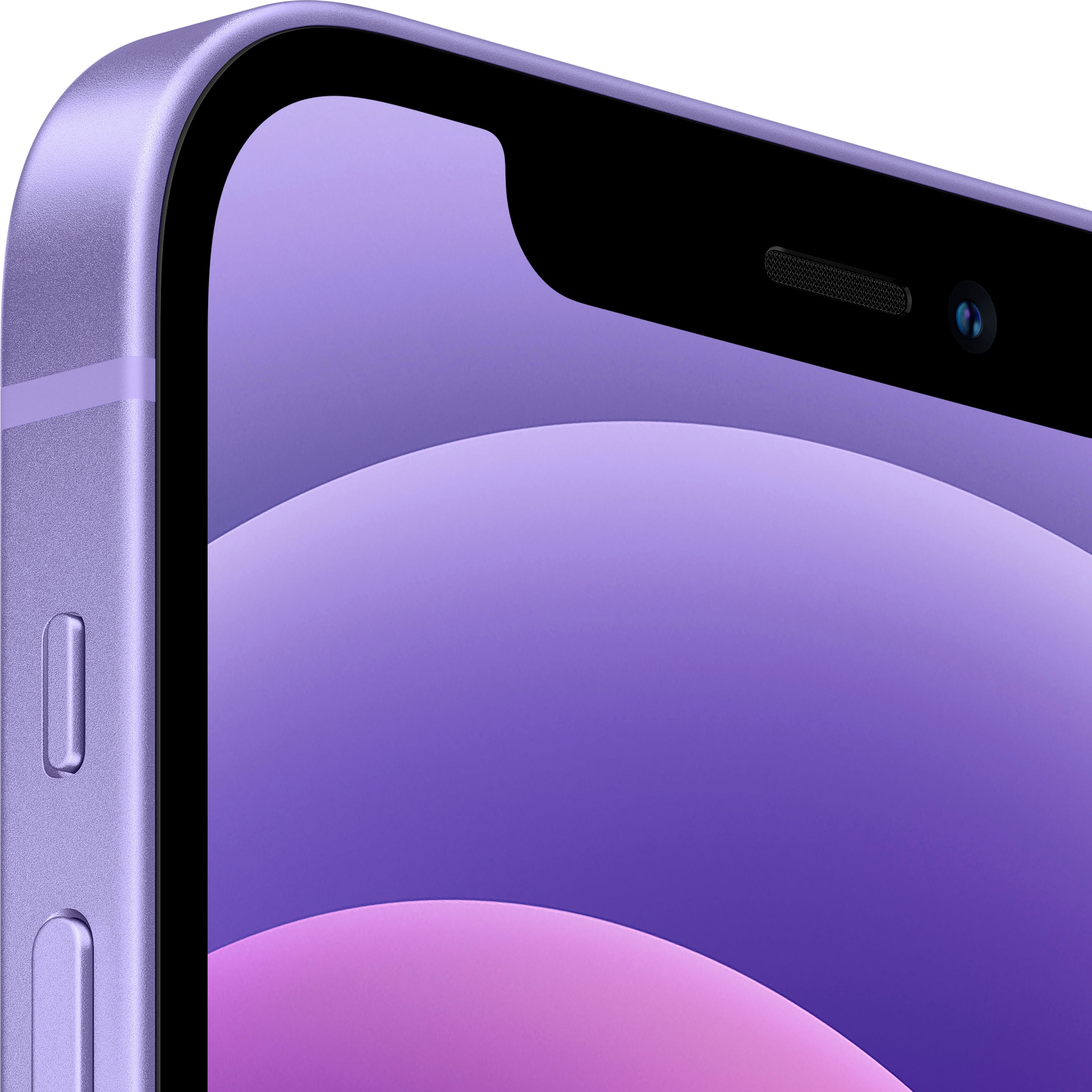 Apple Smartphone »iPhone 12 128GB«, purple, 15,5 cm/6,1 Zoll, 128 GB Speicherplatz, 12 MP Kamera, ohne Strom Adapter und Kopfhörer, kompatibel mit AirPods, Earpods