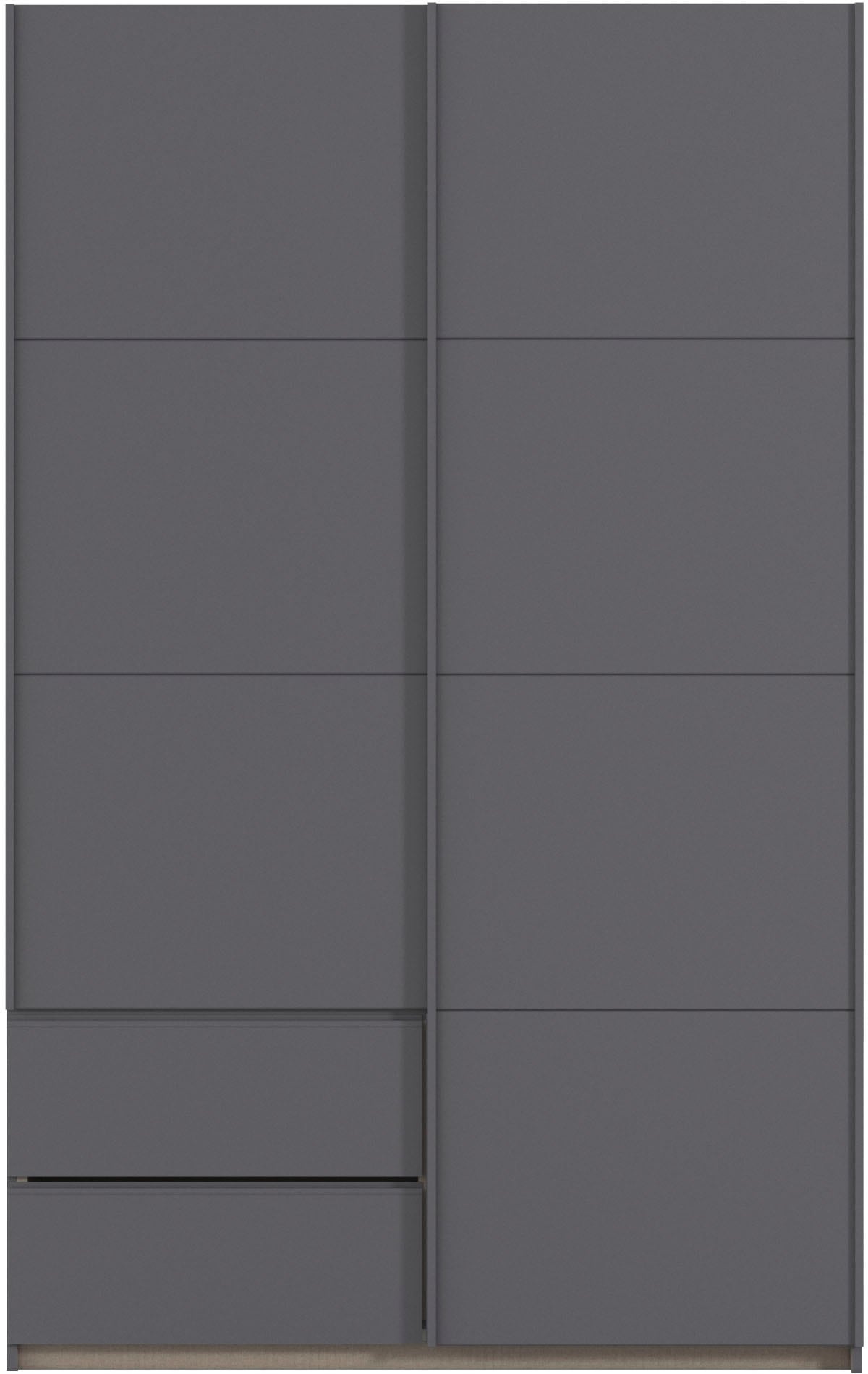 rauch Schwebetürenschrank »Kleiderschrank Schrank Garderobe Wäscheschrank SEVILLA«, (in 3 verschiedenen Ausstattungen BASIC/CLASSIC/PREMIUM), Metall-Griffleisten alufarben oder Graumetallic MADE IN GERMANY