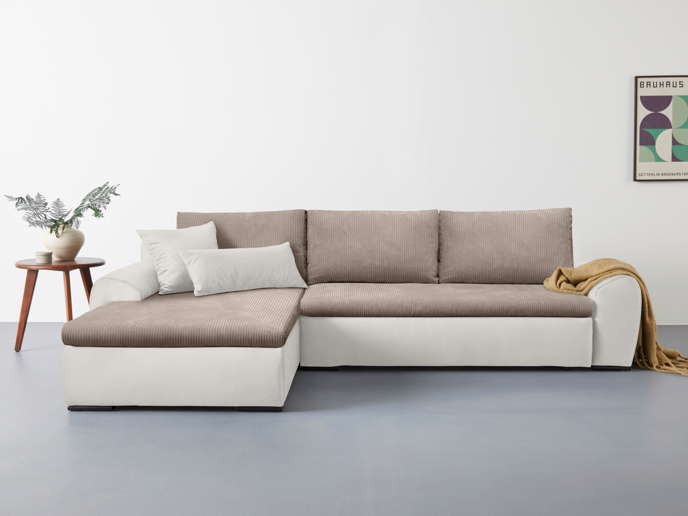 Home affaire Ecksofa »Win L-Form«, wahlweise mit Bettfunktion und Bettkasten