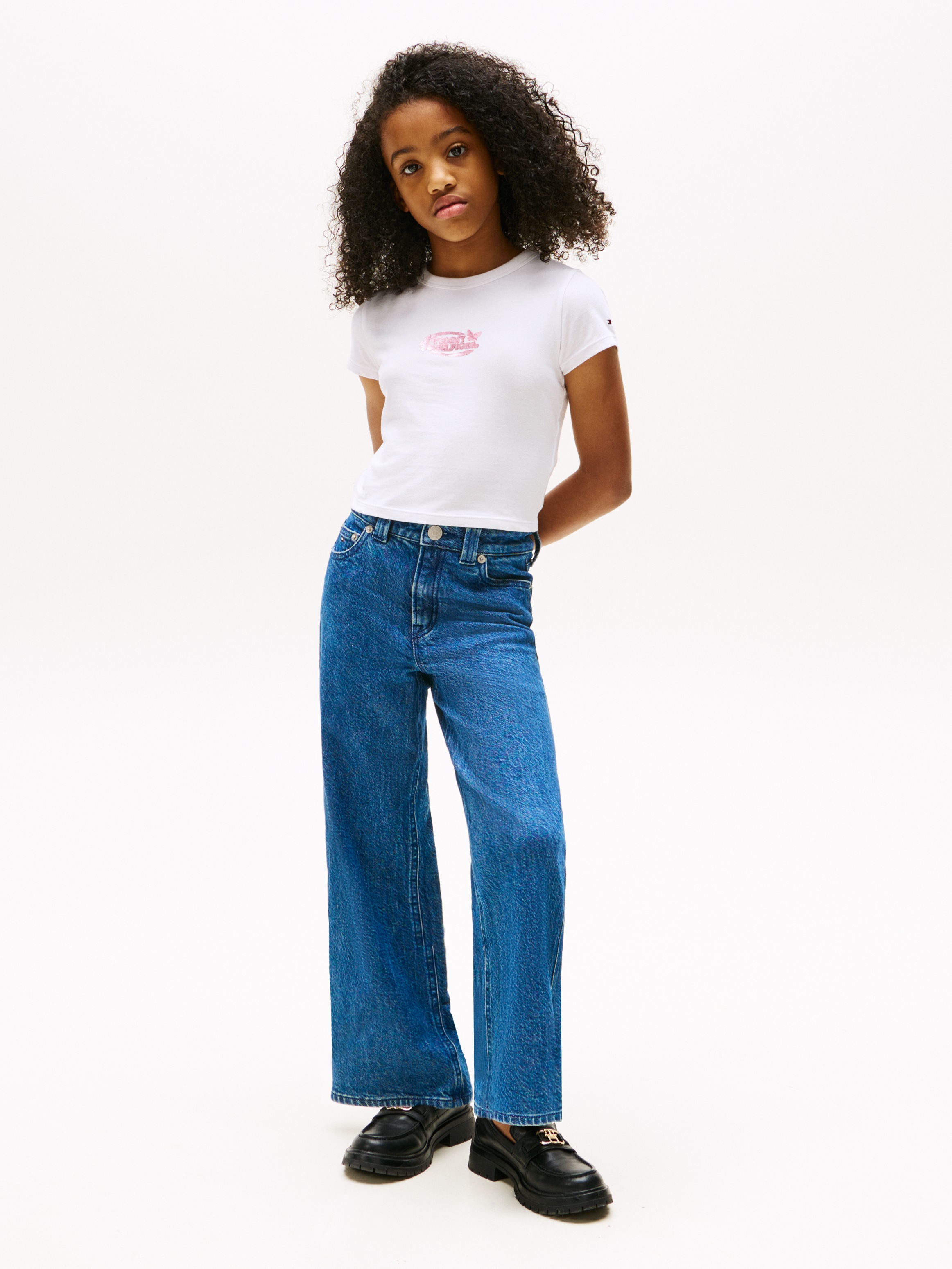 Tommy Hilfiger T-Shirt »BUTTERFLY GRAPHIC TEE SS«, für Kinder bis 16 Jahre, mit glänzendem Druck