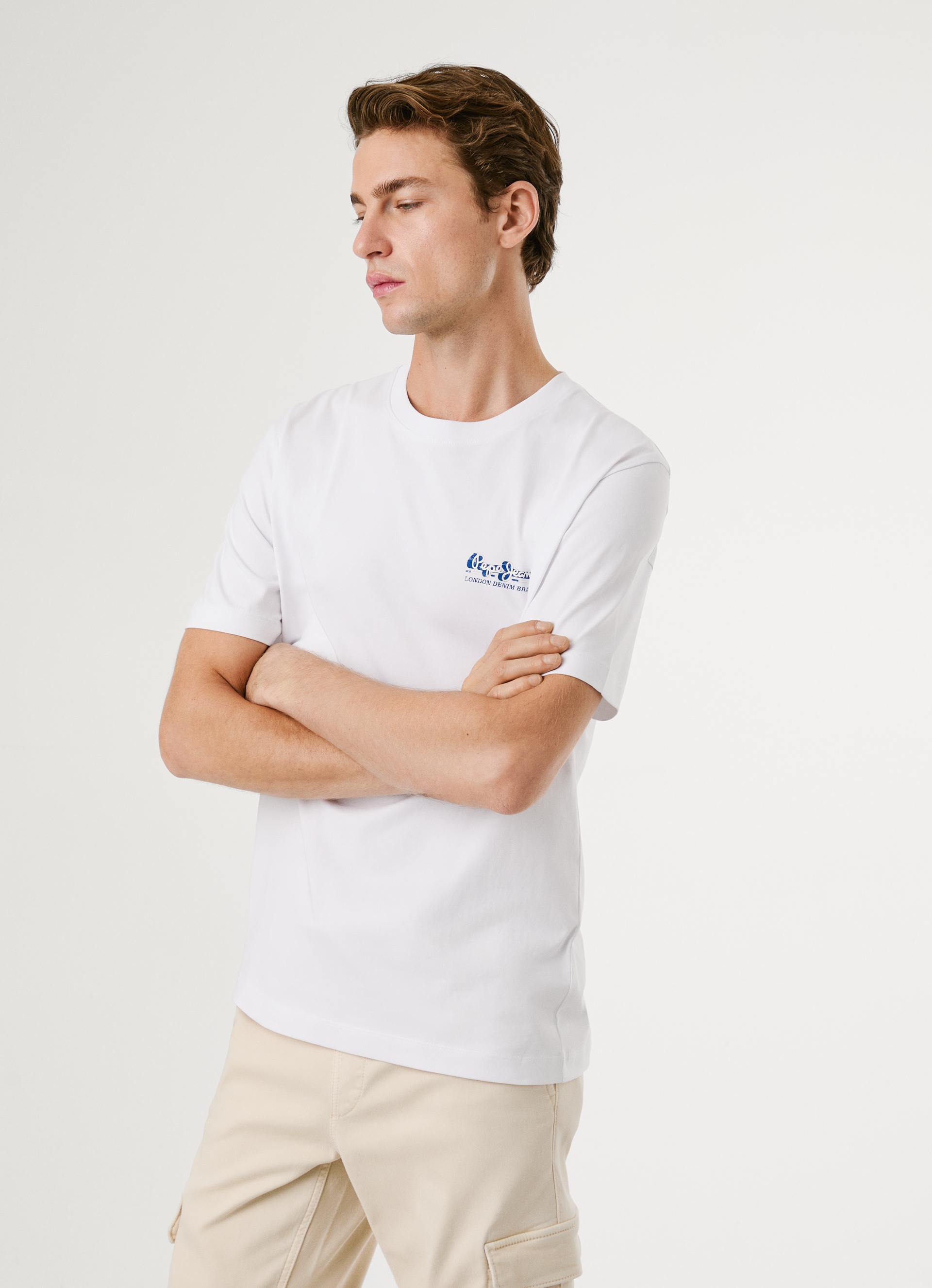Pepe Jeans T-Shirt »MILON TEE« mit geripptem Rundhals