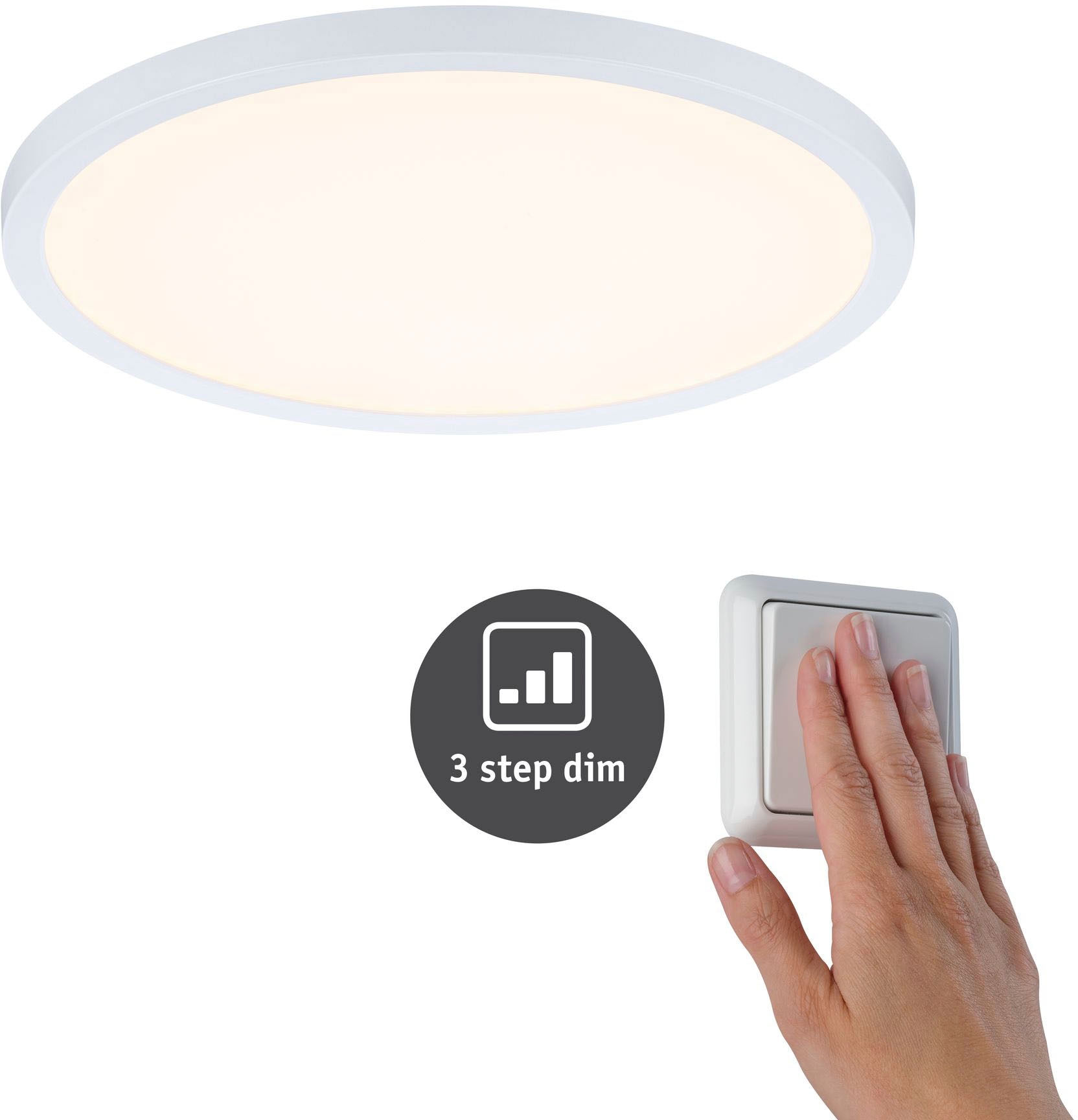 Paulmann LED Bad-Einbauleuchte »Areo«, Schutzart IP44, 3-Stufen-dimmbar, Ø 23 cm, inkl. LED Leuchtmittel