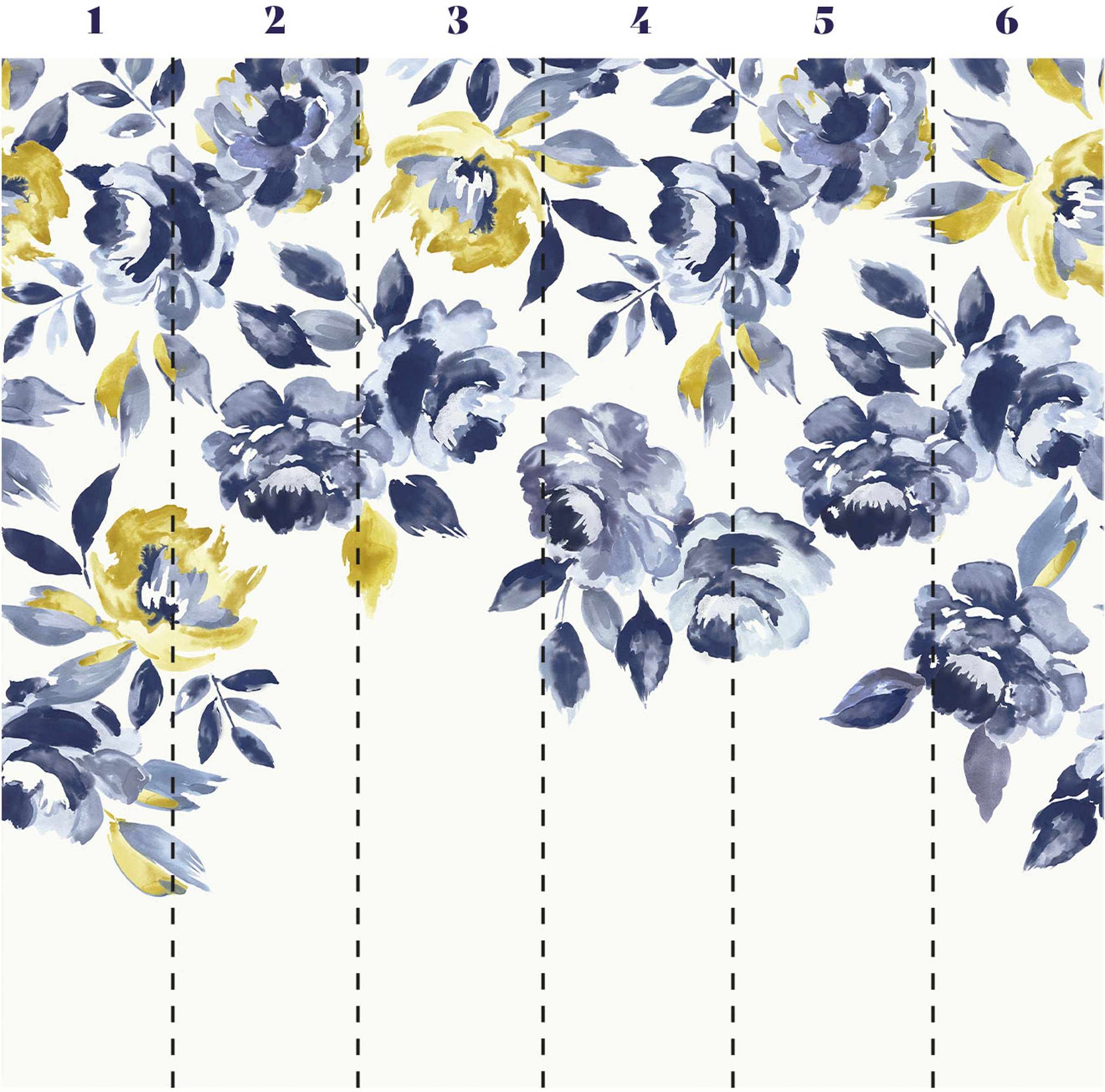 Joules Fototapete »Ocean Bloom Crème Mural 300x280cm« floral glatt floral