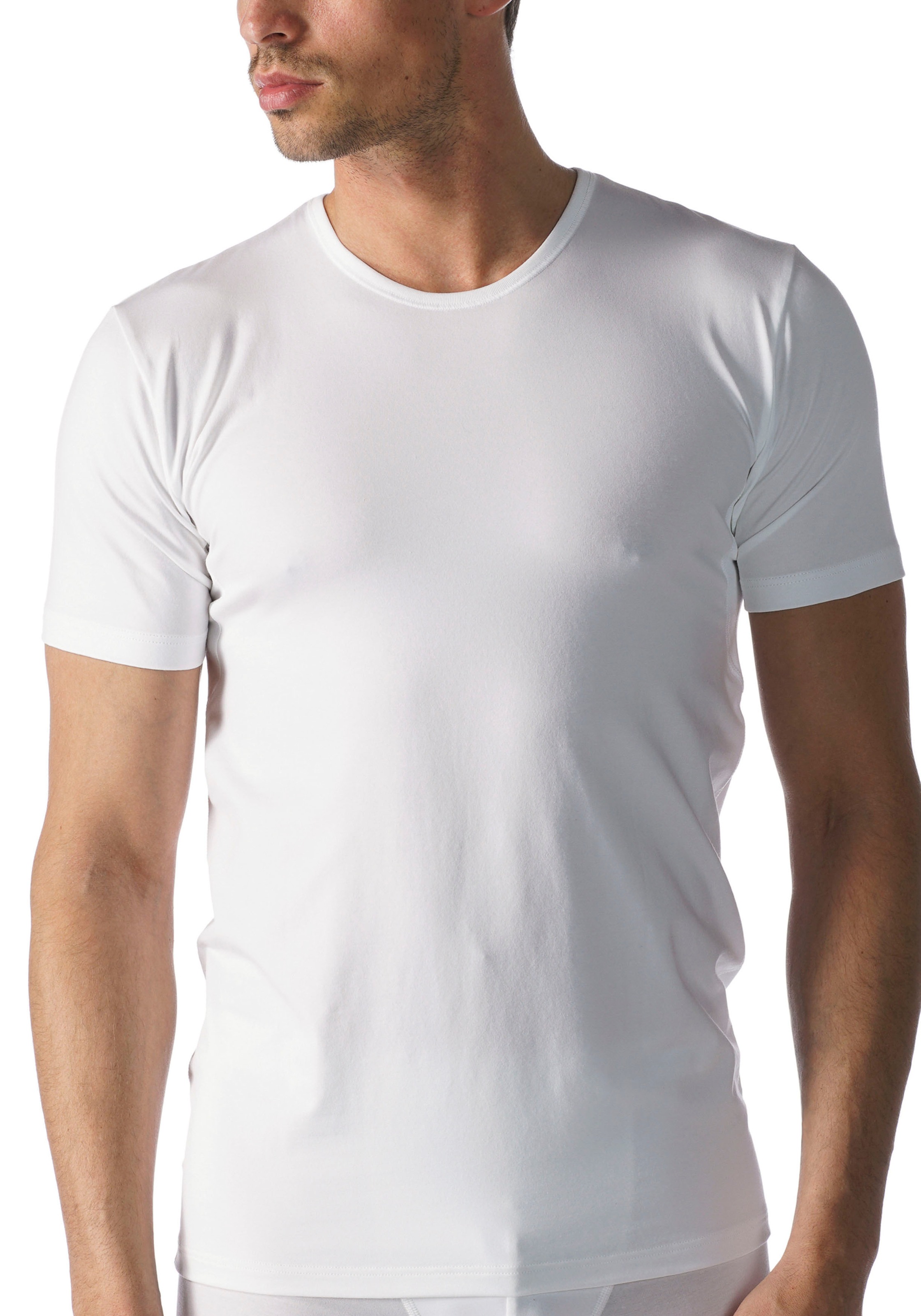 Mey Unterziehshirt »Dry Cotton Functional« Kurzarm, Rundhals-Ausschnitt, Single Jersey, mit extra-langem Rücken