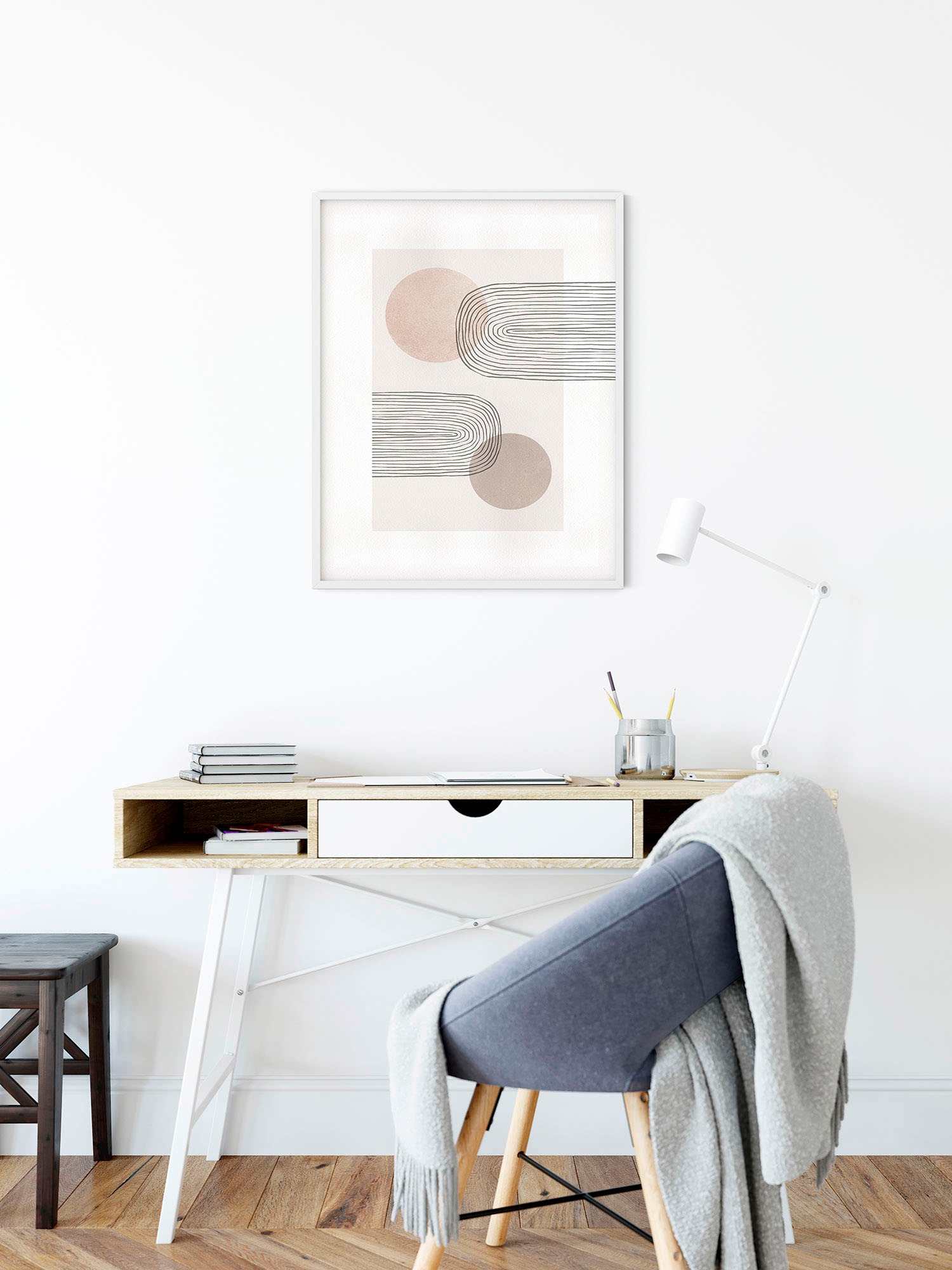 Komar Wandbild »Line Art Rainbow«, (1 St.), Deutsches Premium-Poster Fotopapier mit seidenmatter Oberfläche und hoher Lichtbeständigkeit. Für fotorealistische Drucke mit gestochen scharfen Details und hervorragender Farbbrillanz.