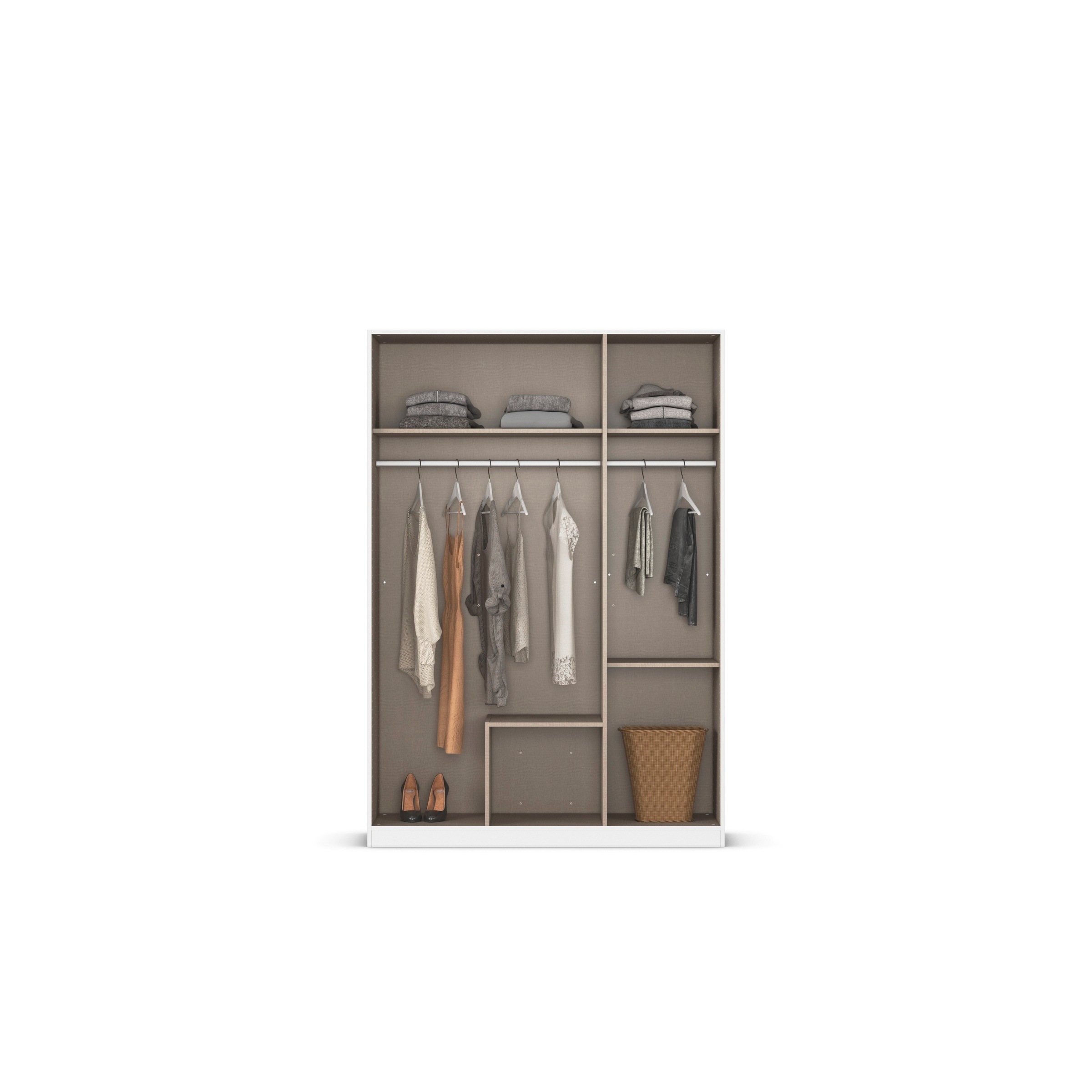 rauch Drehtürenschrank »Kleiderschrank Schrank Garderobe KREFELD optional mit Spiegel«, mit 3 Griff-Varianten, inkl. praktischen Schubladen MADE IN GERMANY