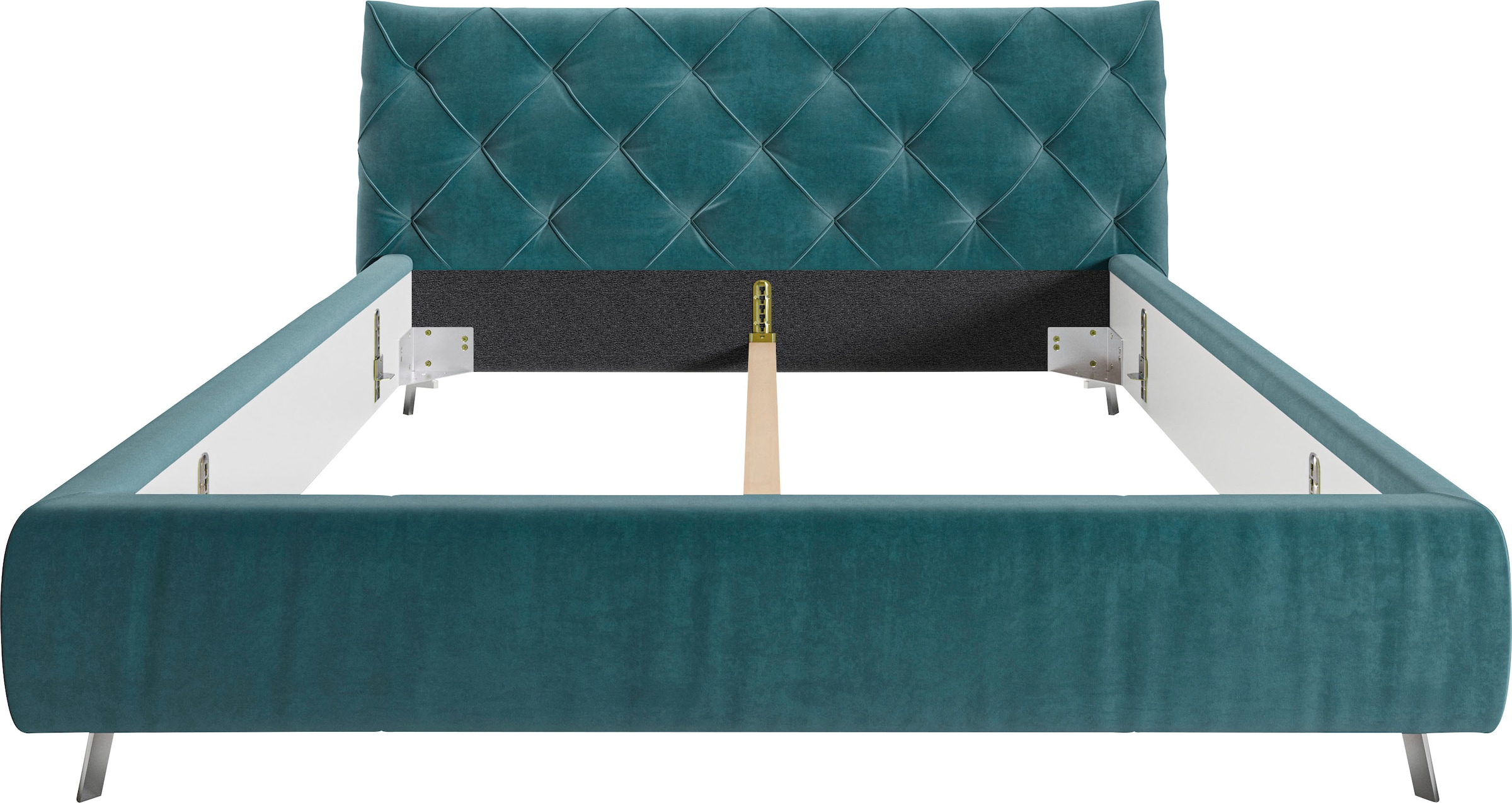 PLACES OF STYLE Polsterbett »Elloree in 4 Breiten bis 200cm, auch in Leder« Kopfteilhöhe 105cm, belastbar bis 280 kg, auch in Überlänge 220cm