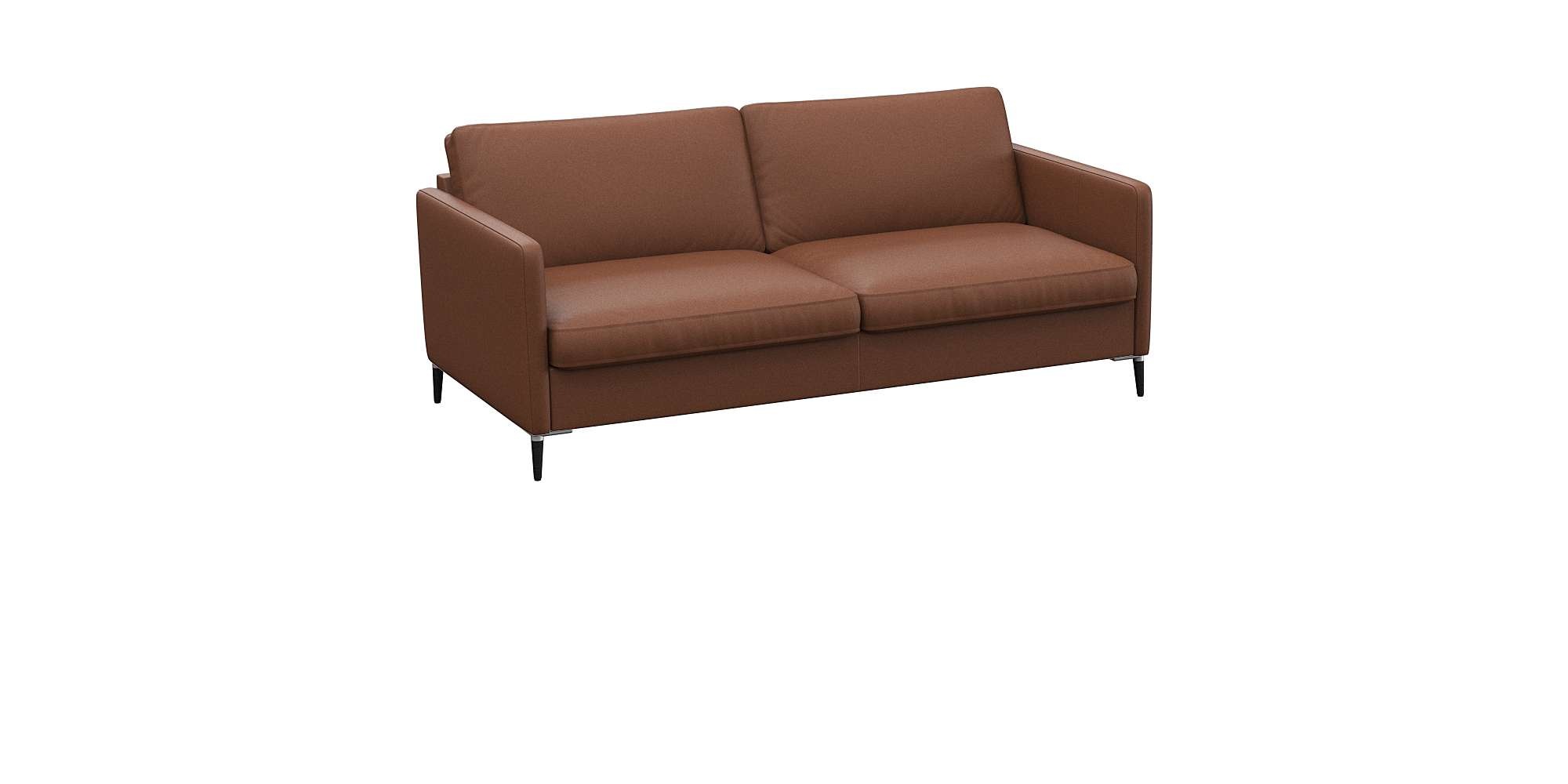 FLEXLUX 2,5-Sitzer »Fiore, super bequem durch hochwertigen Sitzaufbau mit Kaltschaum«, schmale Armlehnen, Füße Alu+schwarz