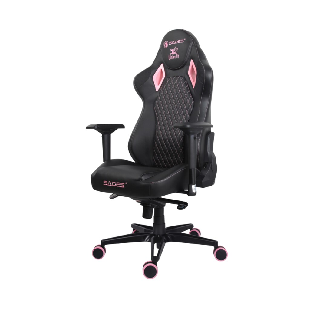 Sades Gaming-Stuhl »SADES Pegasus SA-AD5 Gaming Stuhl Büro-/Schreibtischstuhl schwarz/pink«, ergonomisch, Kunstleder