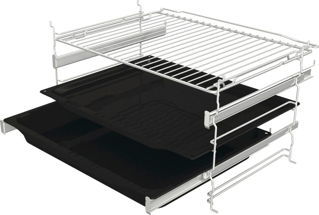 GORENJE Backofen »BPS6737E09BGOT«, BPS6737E09BGOT, mit 2-fach-Teleskopauszug, Pyrolyse-Selbstreinigung, ExtraSteam