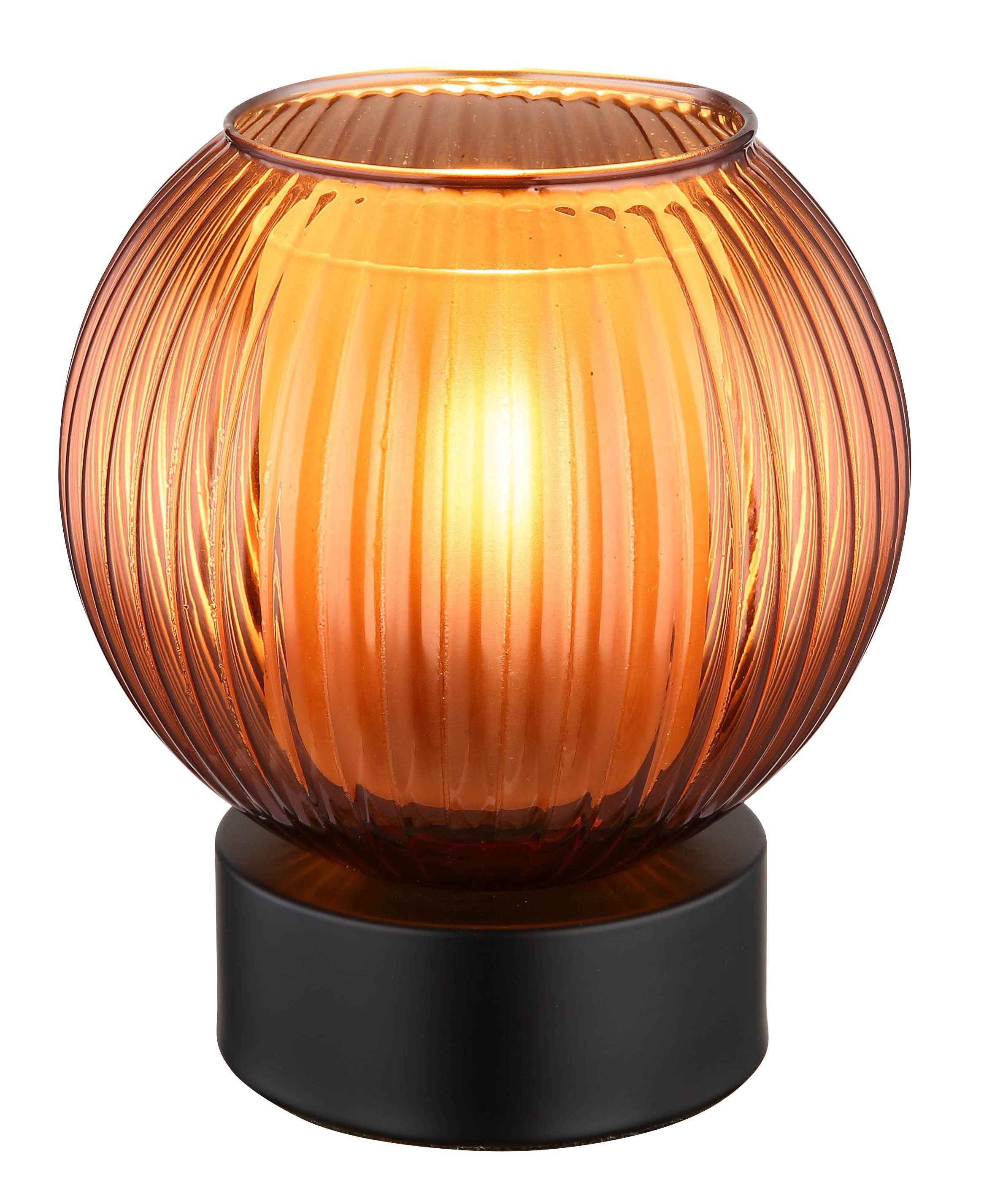 GLOBO LIGHTING Tischleuchte »ZUMBA« E27 1 Stk. Tischlampe Glaskugel bronzef günstig online kaufen