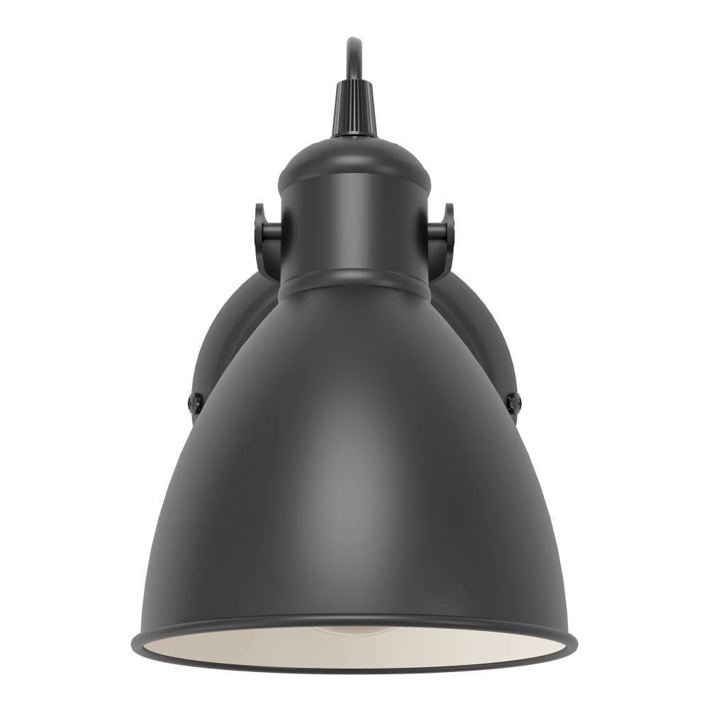EGLO Wandleuchte »PRIDDY Wandlampe, Stahl, schwarz, E27, Industrial«, 1 flammig, Leuchtmittel E27 | ohne Leuchtmittel, Wohnzimmerlampe, Esszimmerlampe, 1 flammig, Retro, Vintage, 21,5x20cm