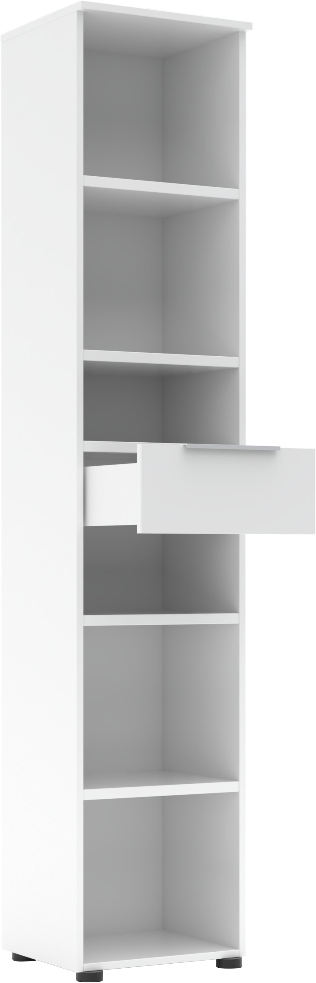 Innostyle Aktenregal »Büroregal Santorin, 40x 198x 38 cm (B/H/T)« 1 Stk. tlg. 1 Schubkasten, 6 offene Fächer, Softclose, Metallgriff