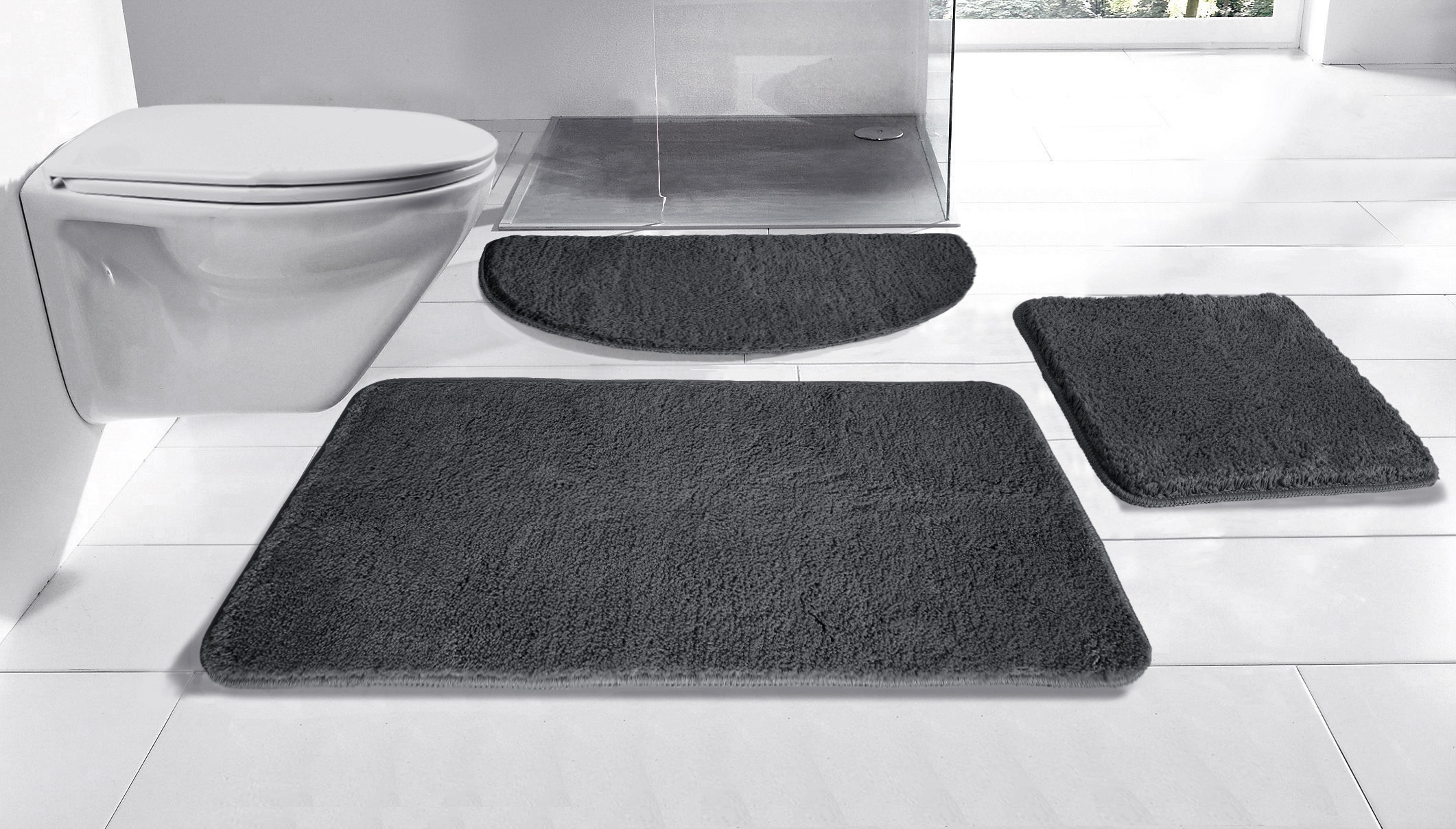 my home Badematte »Inga, Badezimmer Teppich, Badvorleger«, rutschhemmend be günstig online kaufen
