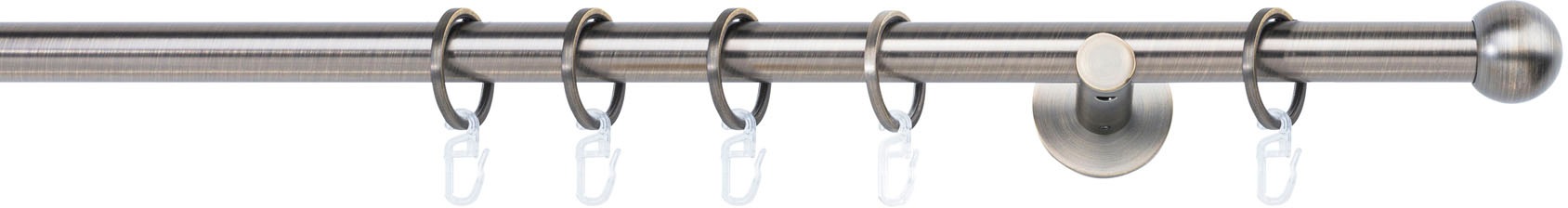 mydeco Gardinenstange »20mm Ball Wandträger 6,5 cm«, 1 läufig-läufig, Fixmaß