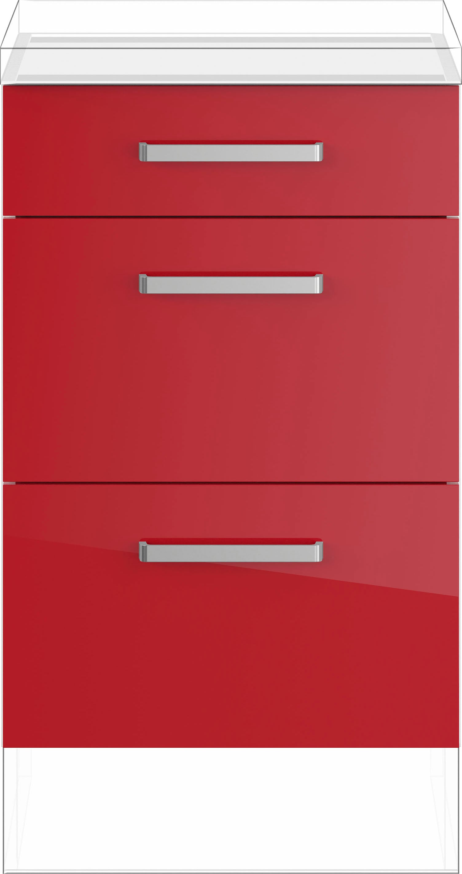 IMPULS KÜCHEN Auszugsunterschrank »"Turin", Breite/Höhe: 50/72,3 cm, mit Soft-Close«, vormontiert, mit Schubkasten, mit Auszügen
