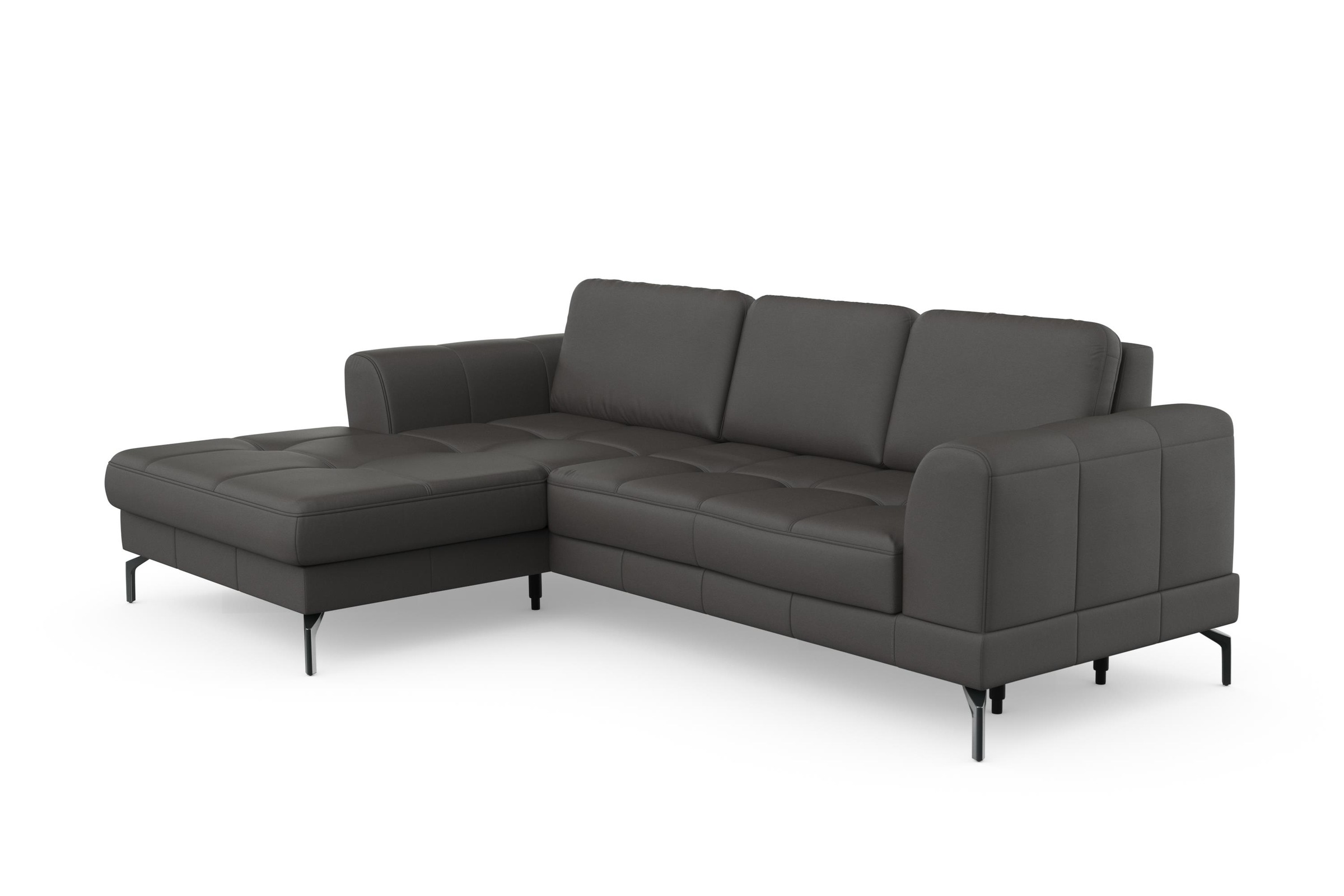 sit&more Ecksofa »Bendigo L-Form«, inklusive Sitztiefenverstellung, Bodenfreiheit 15 cm, 2 Fußfarben