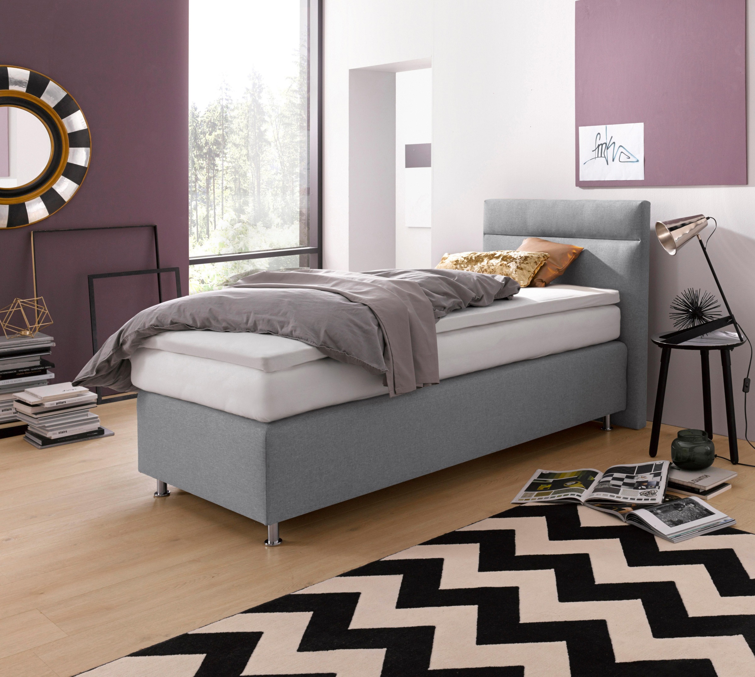 Westfalia Schlafkomfort Boxspringbett, wahlweise mit LED-Beleuchtung
