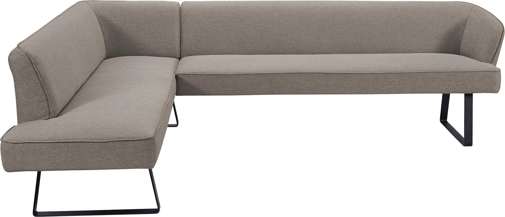 exxpo - sofa fashion Eckbank "Americano" mit Keder und Metallfüßen, Bezug i günstig online kaufen