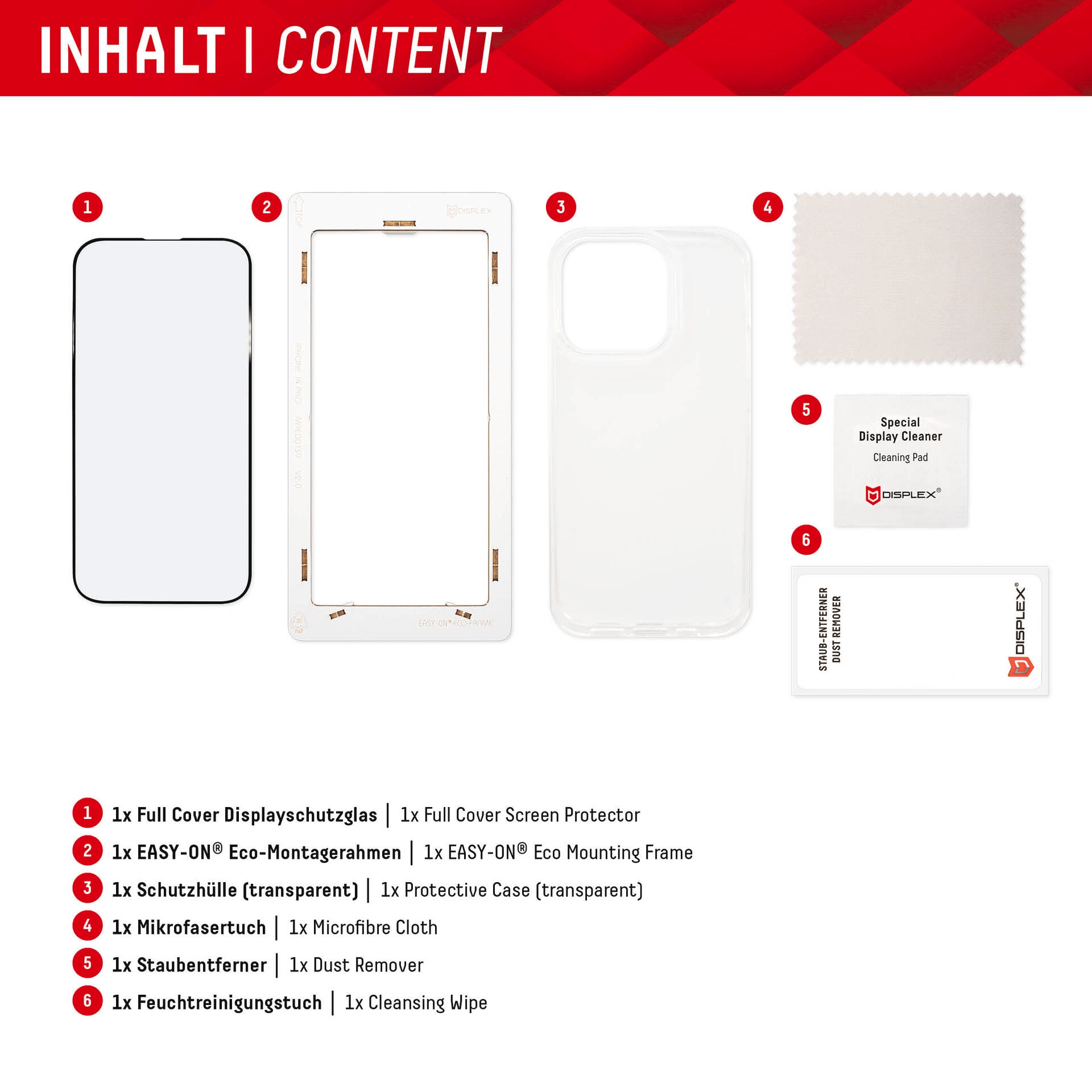 Displex Displayschutzglas »Real Glass + Case - Samsung Galaxy S23 Ultra«, Displayschutzfolie Displayschutz Rundumschutz 360 Grad splitterfest