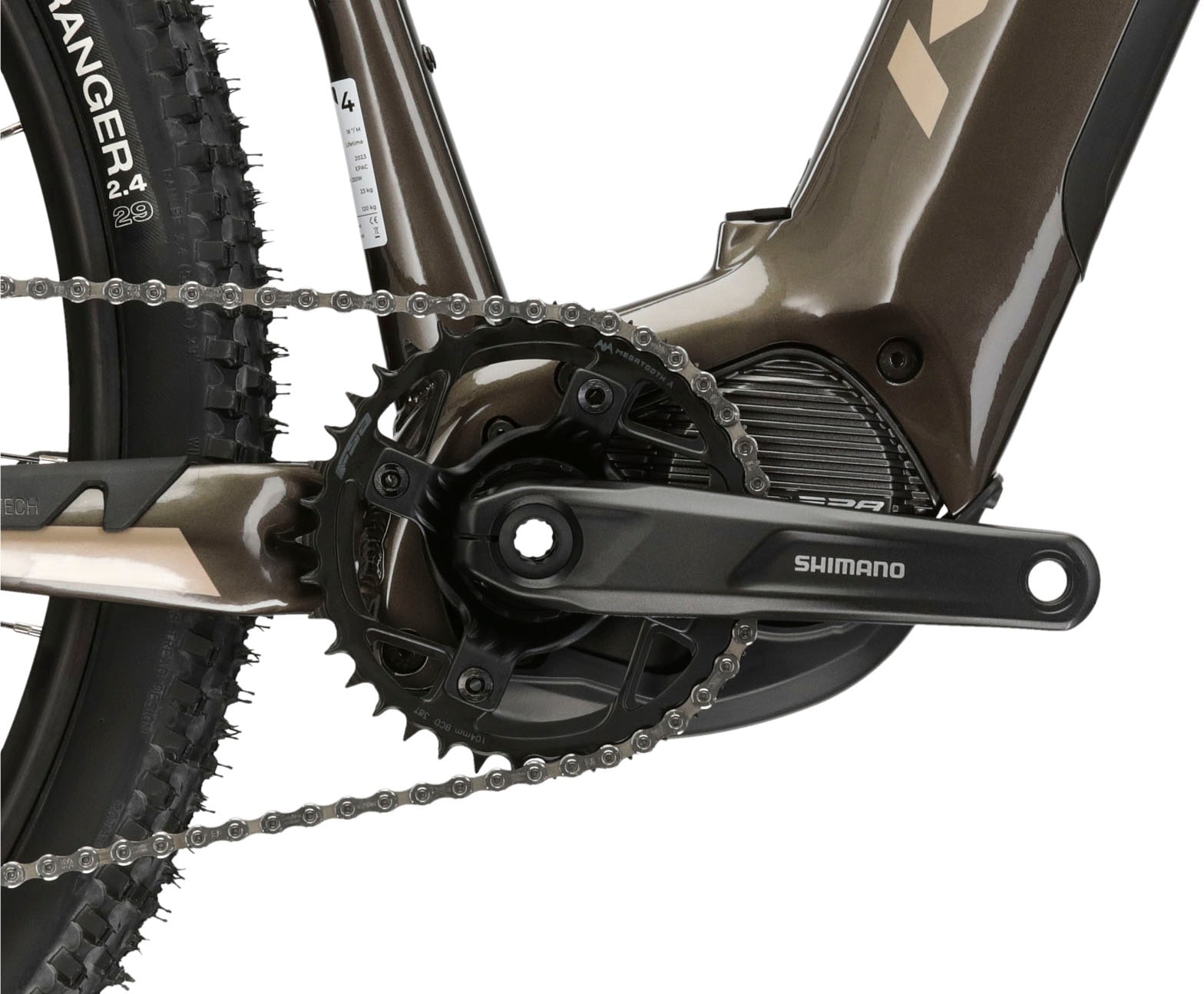 Kross E-Bike »KROSS E-MTB Level Boost 2.0 29" braun«, 11 Gang, Shimano, DEORE M5100, Mittelmotor 250 W, Pedelec, Elektrofahrrad für Damen und Herren