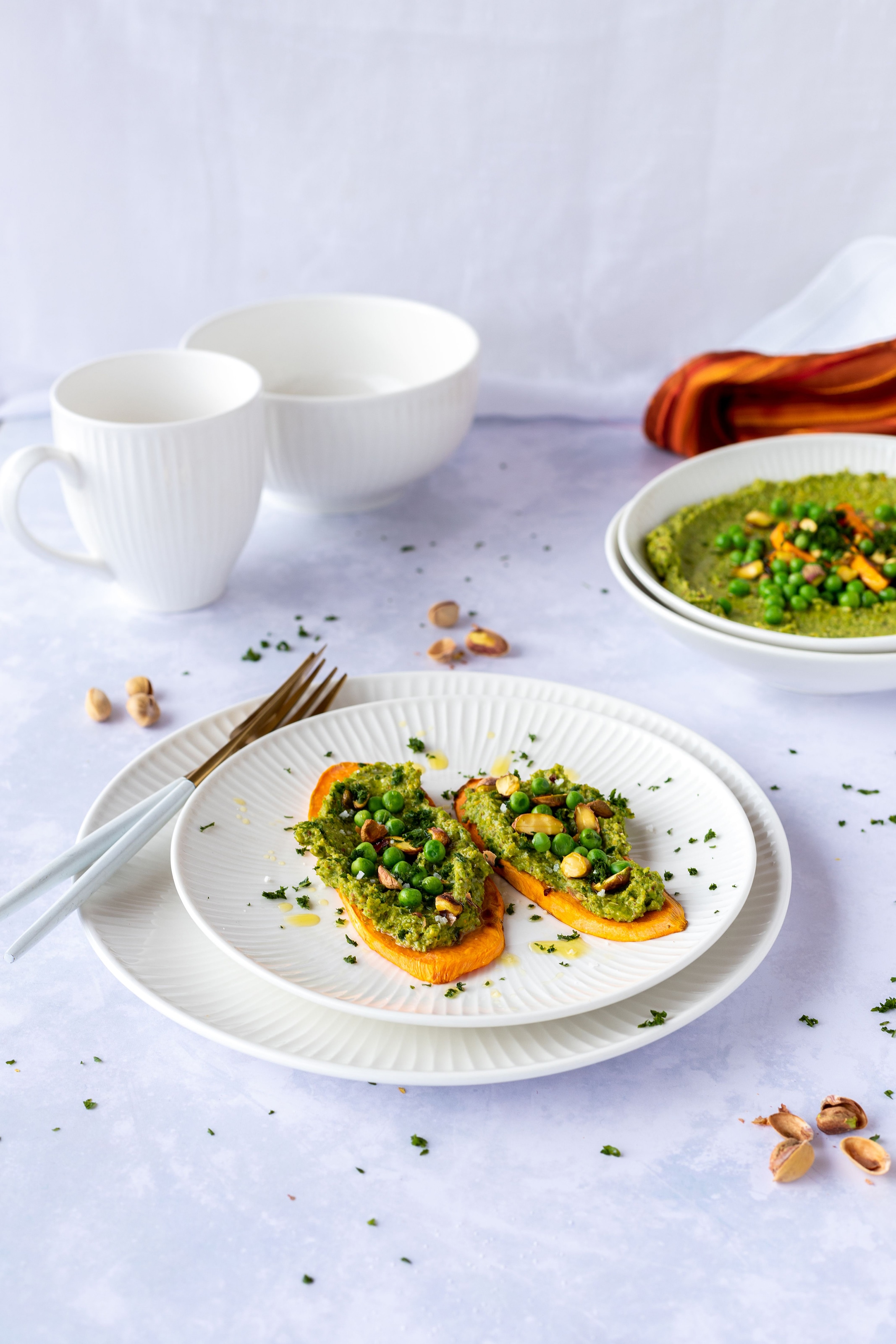 MÄSER Frühstücks-Geschirrset »Service, Dalia  (Teller, Schale, Kaffeebecher)« Vintage Look, 18 Teile, für 6 Personen