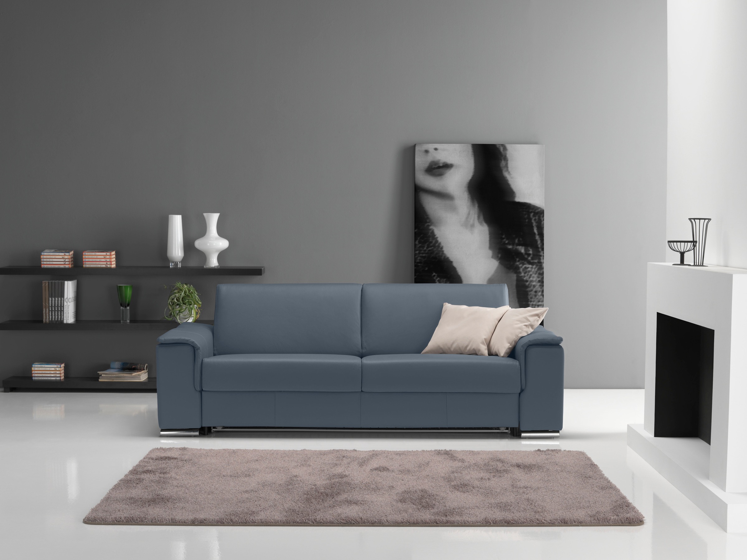 Egoitaliano Schlafsofa »Cecilia, modern & elegant, erstklassiger Sitzkomfort, Dauerschläfer«, inkl. Matratze und hochwertigem Metallbettrahmen, toller Schlafkomfort