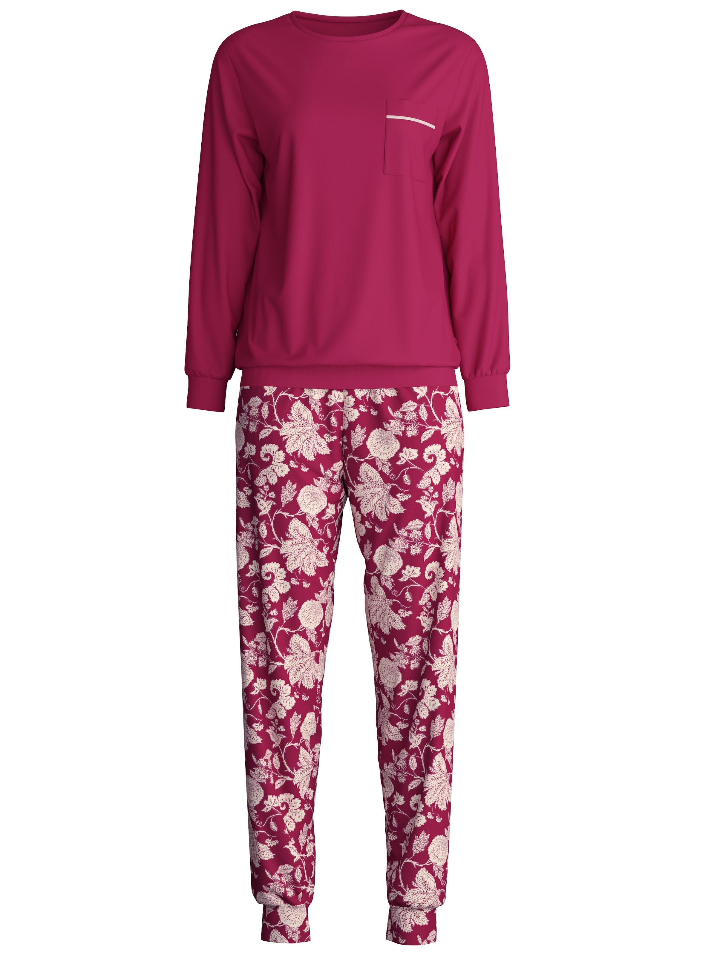 CALIDA Schlafanzug »Sweet Dreams«, (2 tlg.), Langarm, Rundhals, Interlock-Qualität, weich, bequem