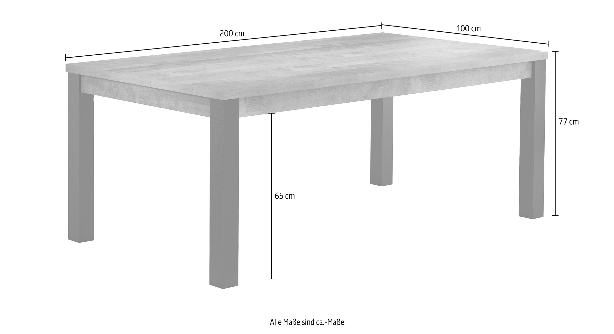 Home affaire Esstisch »Edingburgh«, (1 St.), Matte, dunkelbraune Echtholzoptik, ca. 200 cm Breite, Eiche Tabak