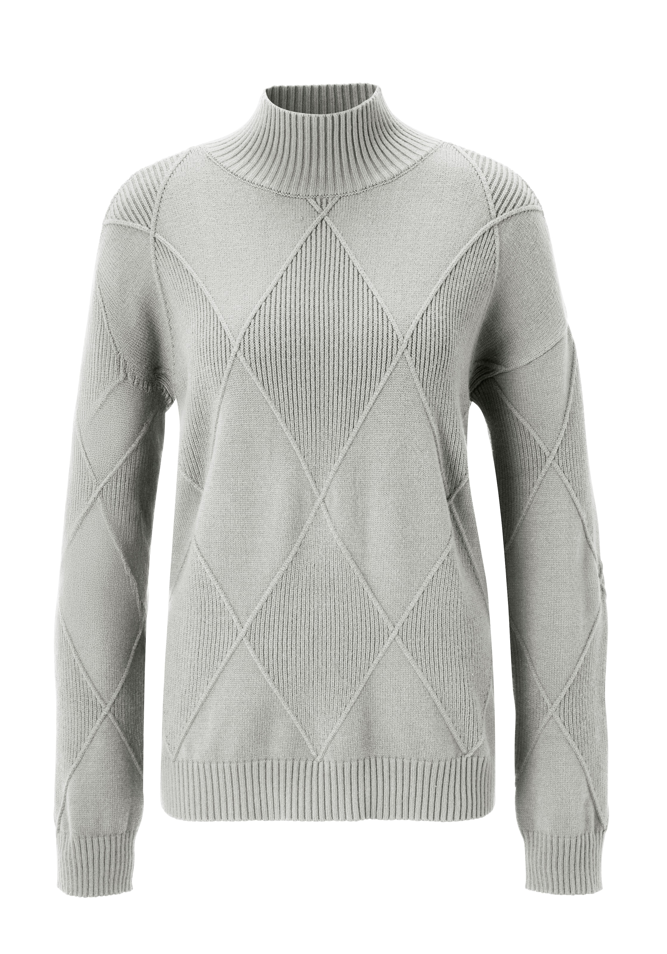 Aniston CASUAL Strickpullover im trendigen Rauten-Muster