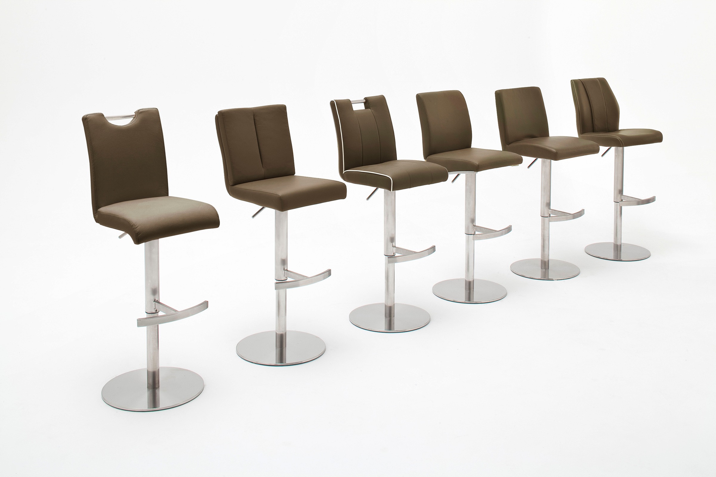 MCA furniture Bistrostuhl »BARBECOOL«, mit Rückenlehne,Bodenplatte rund, 360° drehbar, Sitzhöhe von 56-81 cm