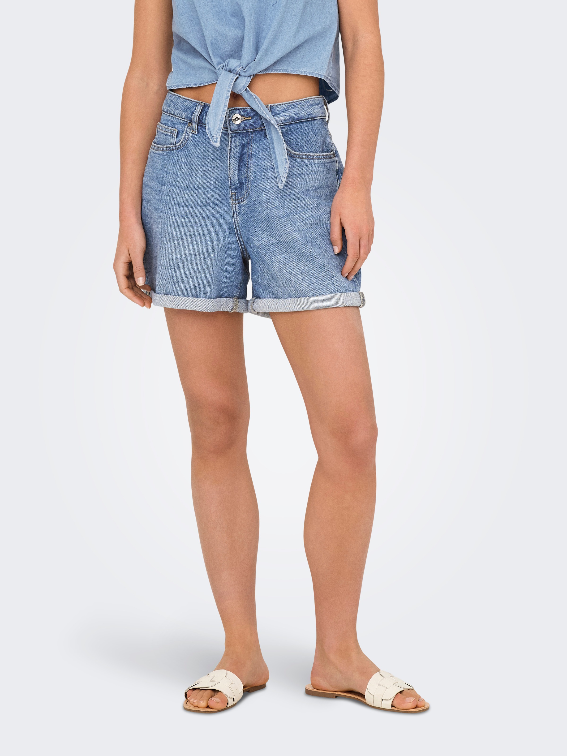 ONLY Shorts »ONLJOSEPHINE – Stretch Shorts für vielseitige Kombinationen«, regular fit, Denim/Jeans, Baumwolle, elastisch, unifarben