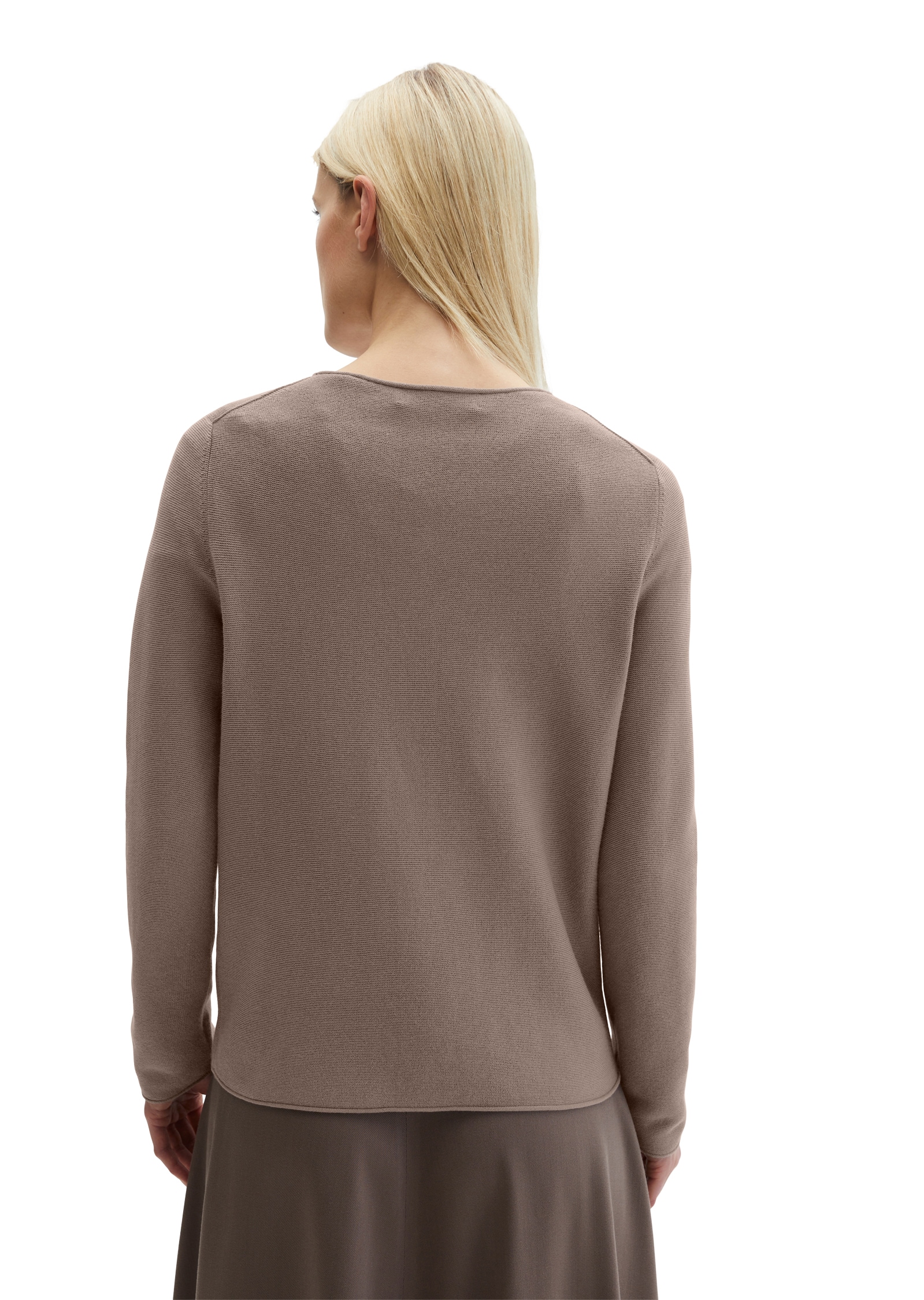 Marc O'Polo Strickpullover slim fit aus softem Organic Cotton, mit Rollkanten