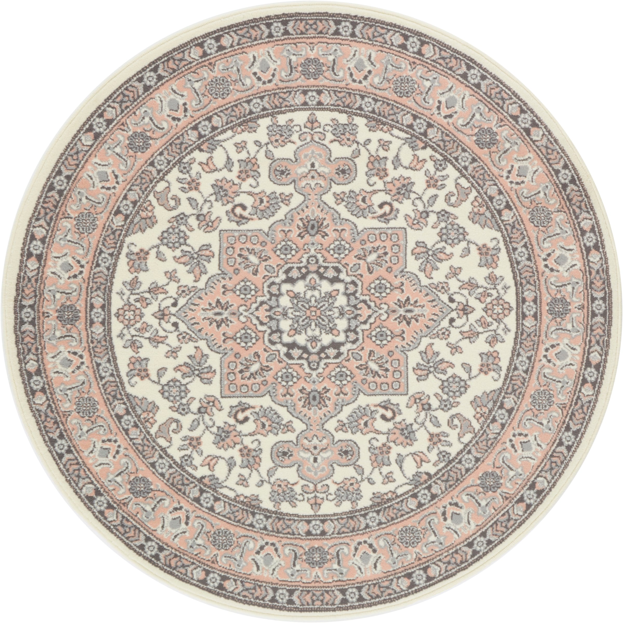 NOURISTAN Teppich »Parun Täbriz«, rund, 9 mm Höhe, Kurzflor, Orient, Teppich, Vintage, Esszimmer, Wohnzimmer, Flur