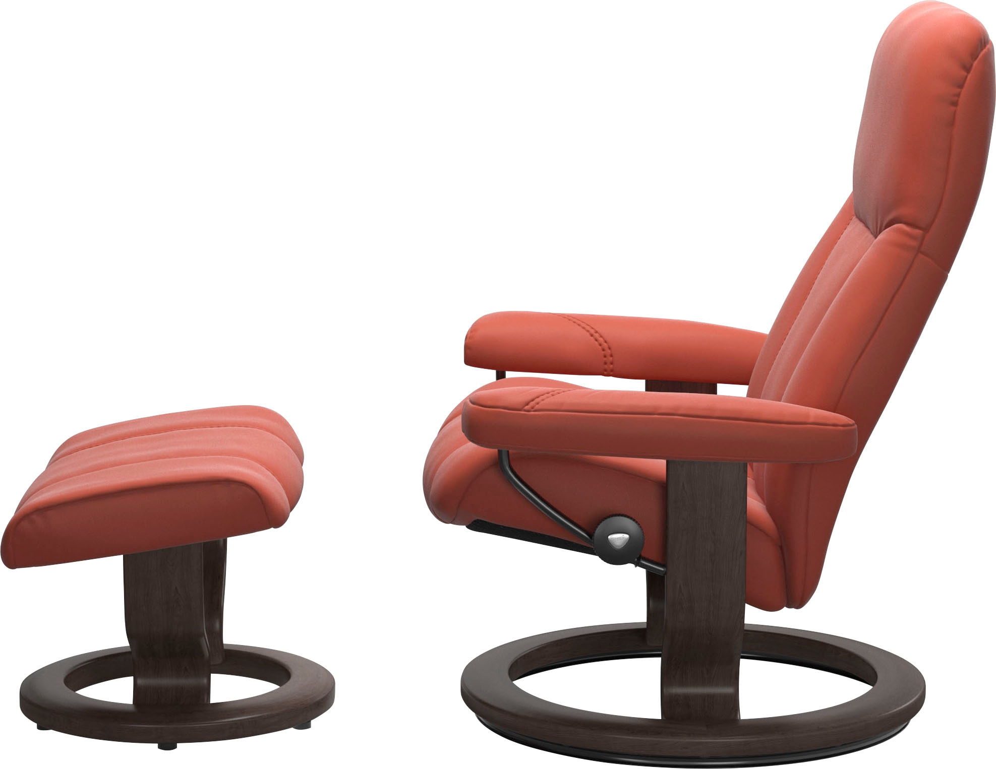 Stressless® Relaxsessel »Consul«, (Set, Relaxsessel mit Hocker), mit Hocker, mit Classic Base, Größe S, Gestell Wenge