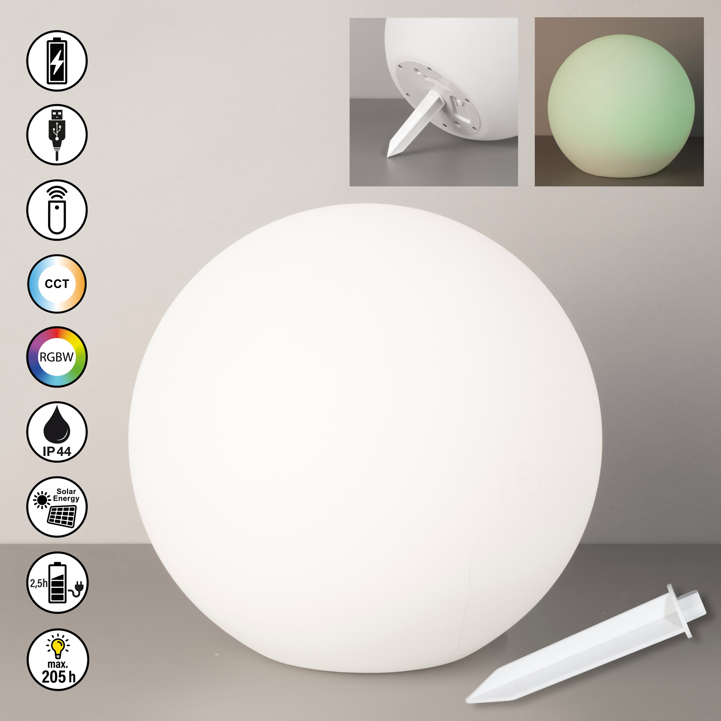 EASY! BY FHL Außen-Tischleuchte »Dabus« LED-Modul Warmweiß lange Leuchtdauer weiß