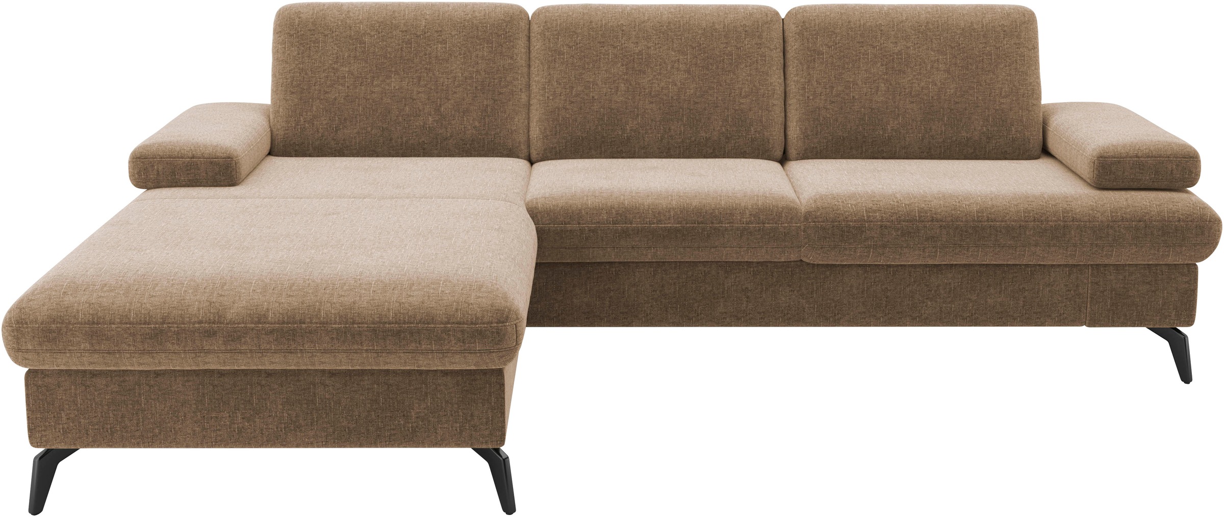 sit&more Ecksofa »Morris Jubi L-Form, B: 247 cm«, mit Armteilfunktion & 1 Zierkissen, optional Bettfunktion