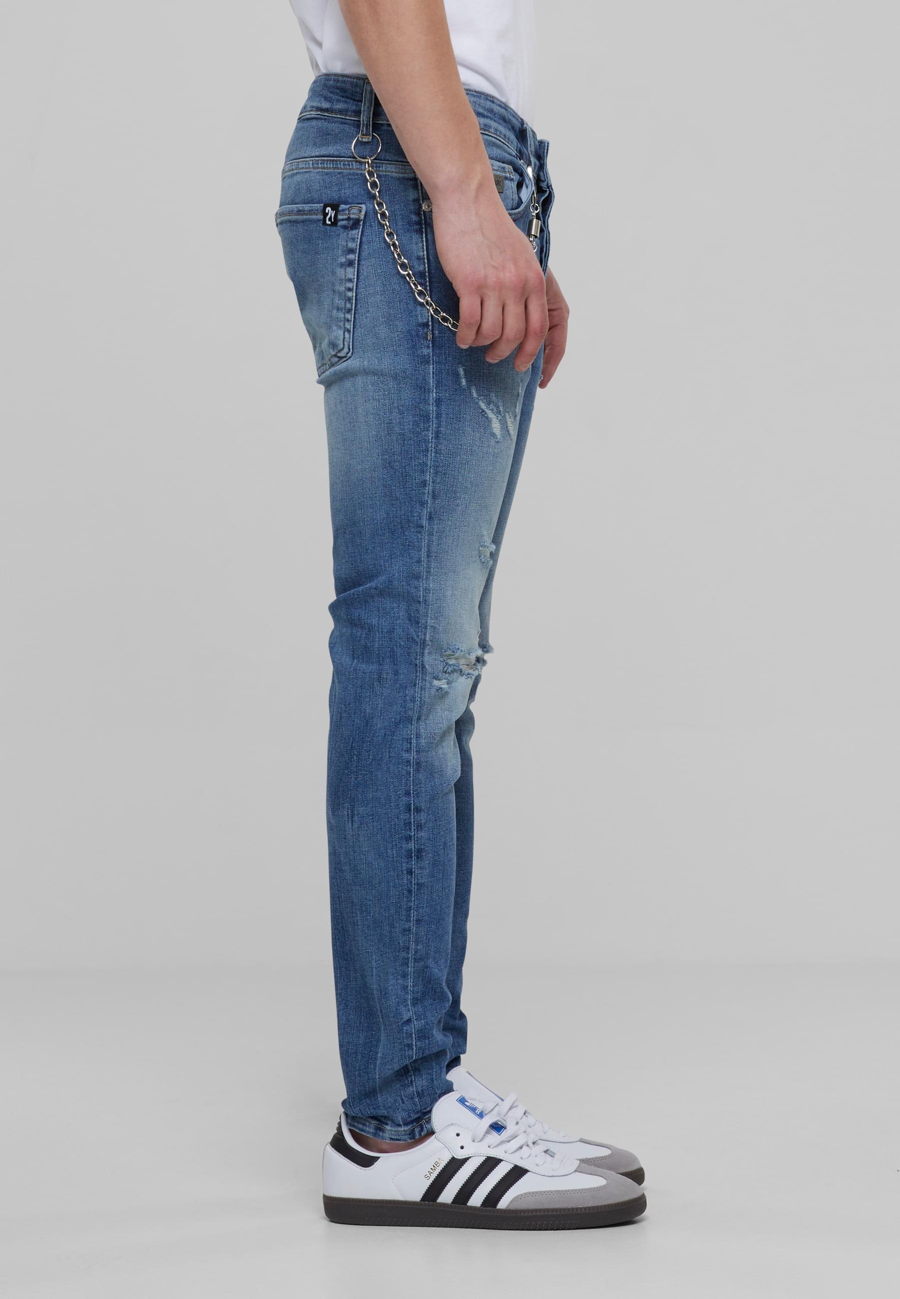 2Y Studios Bequeme Jeans »2Y Studios Herren 2Y Skinny Fit Destroyed Jeans«