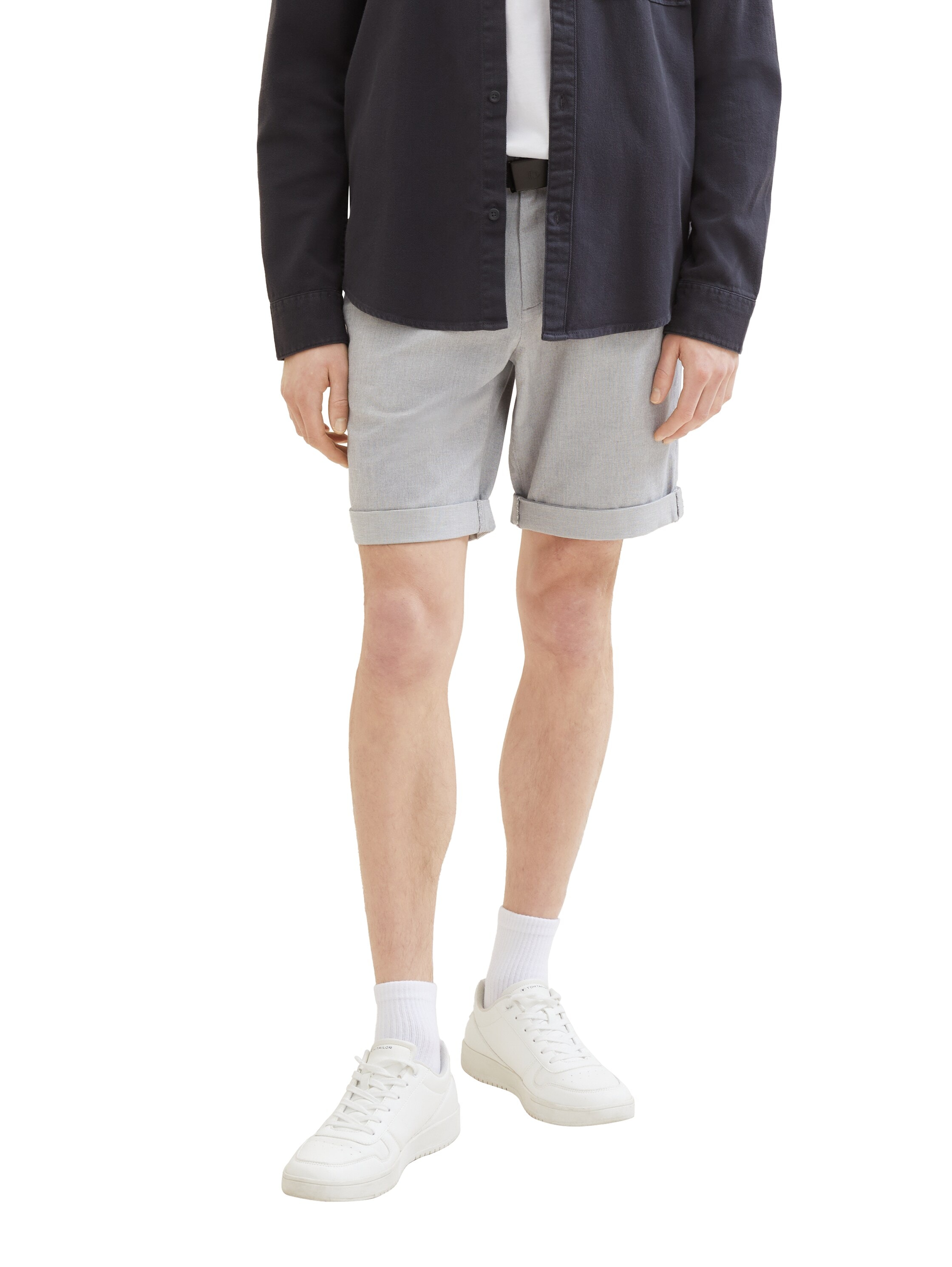 TOM TAILOR Denim Chinoshorts, (2 tlg.), mit Gürtel