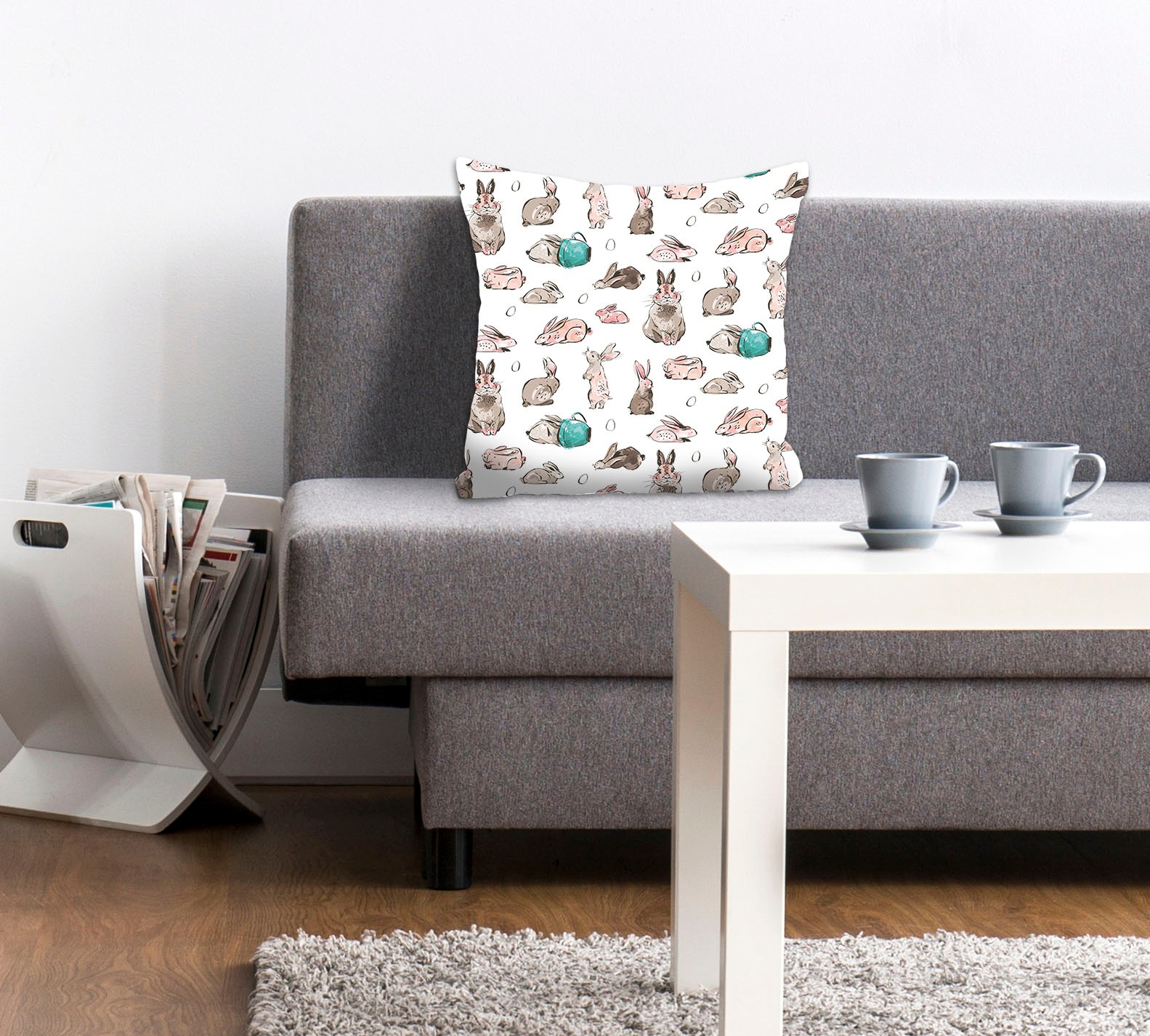 queence Dekokissen »Ceasar«, Kissenhülle,Häschen,Kaffeetassen,Ostern,Süß,Fr günstig online kaufen