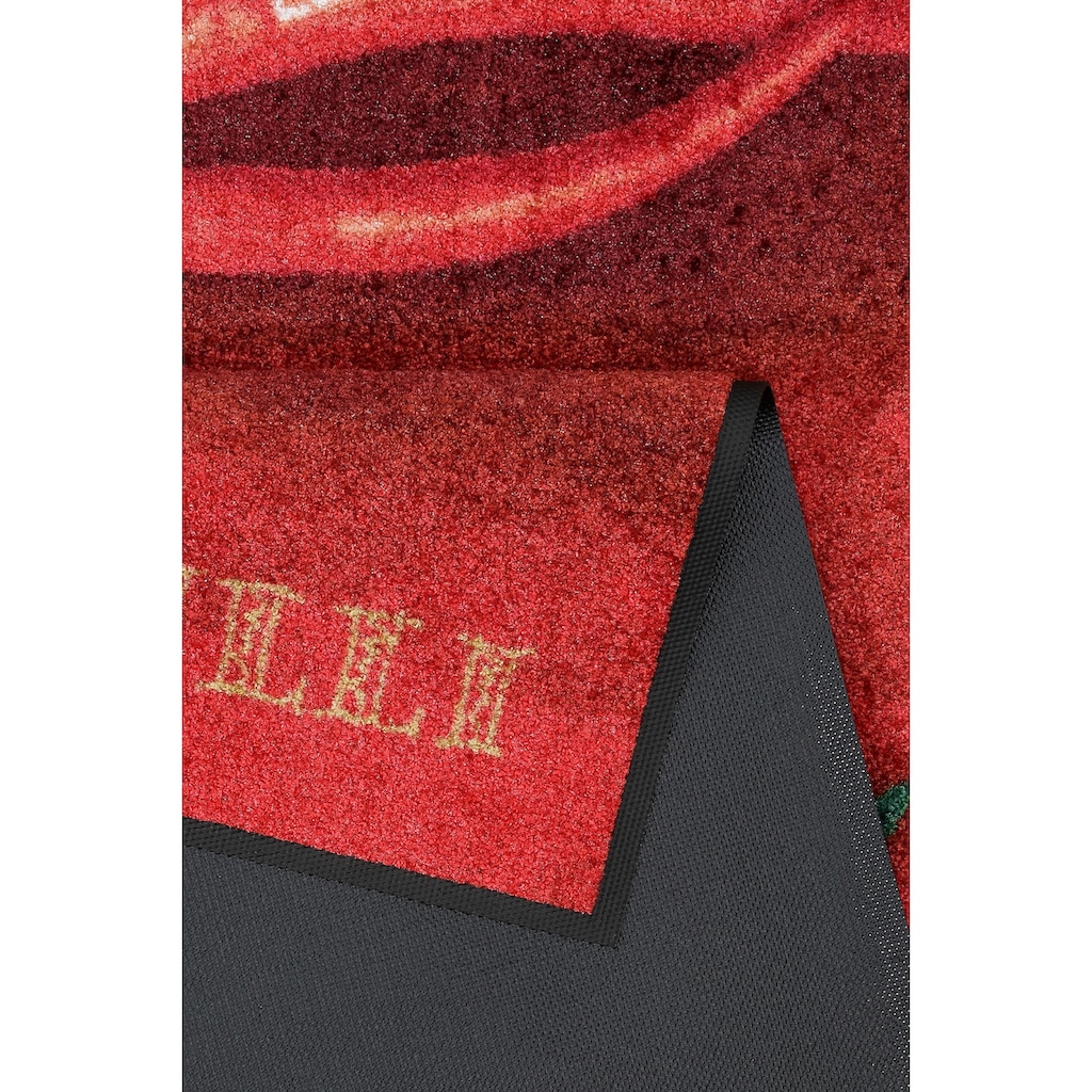 wash+dry by Kleen-Tex Küchenläufer »Hot Chili«, rechteckig, 7 mm Höhe, Motiv Chilli, rutschhemmend, In- und Outdoor geeignet, waschbar, Küche