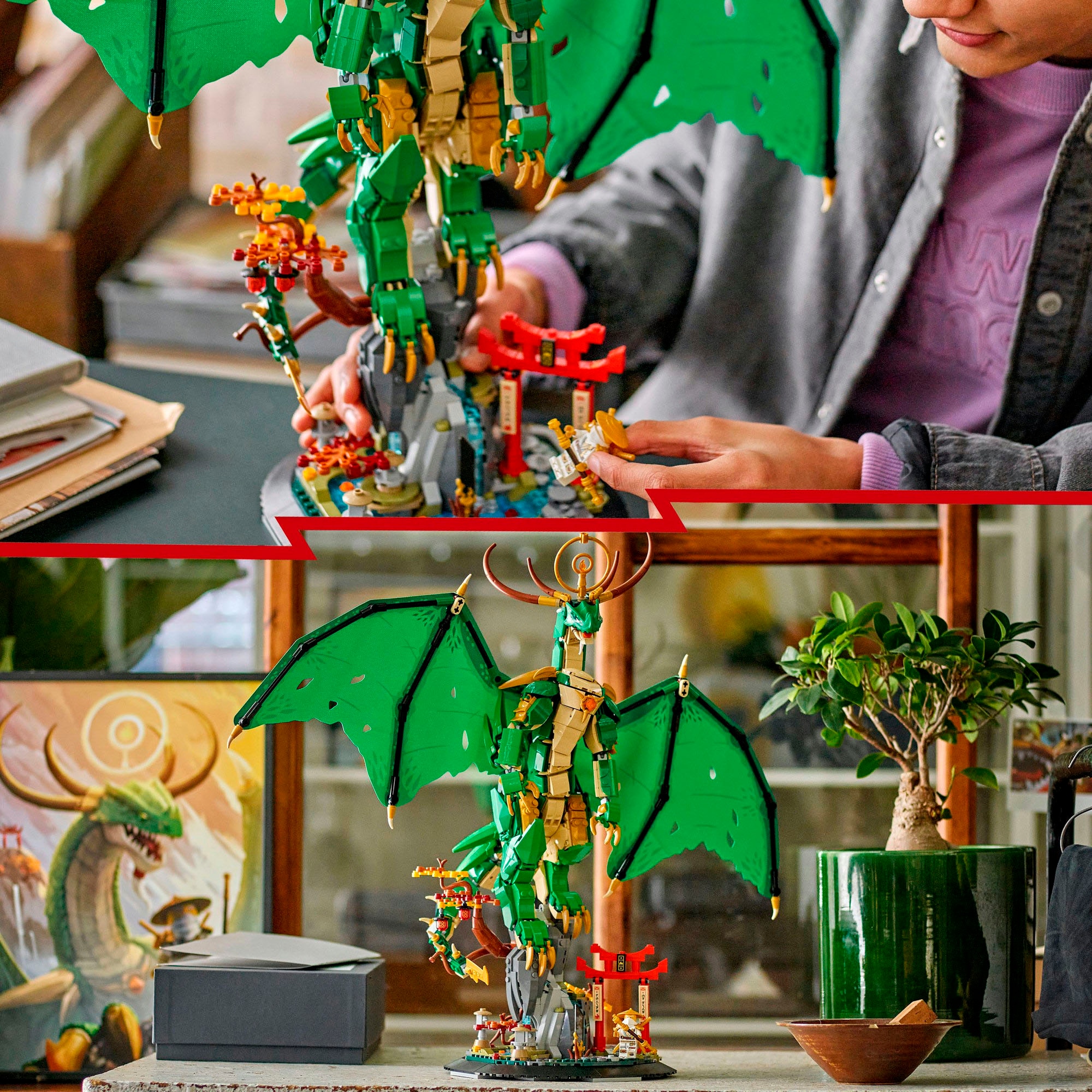 LEGO® Konstruktionsspielsteine »Der Wächterdrache (71847), LEGO Ninjago«, (1650 St.), Made in Europe