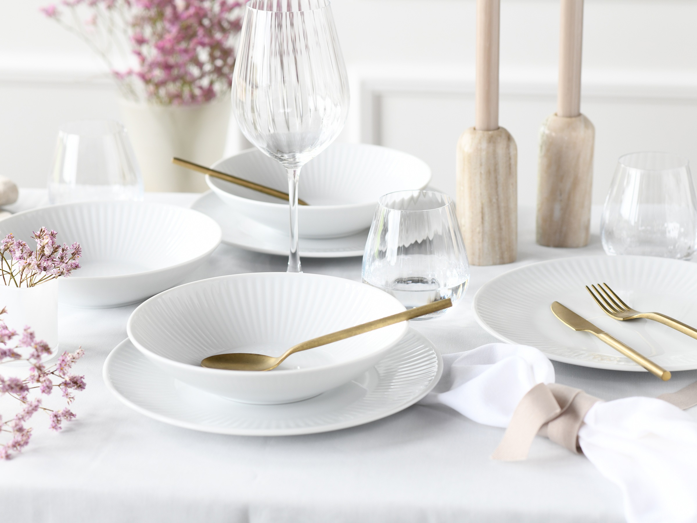 CreaTable Tafelservice »Valencia Weiß, Tafel-Service 12-tlg« Elegant, Boho günstig online kaufen